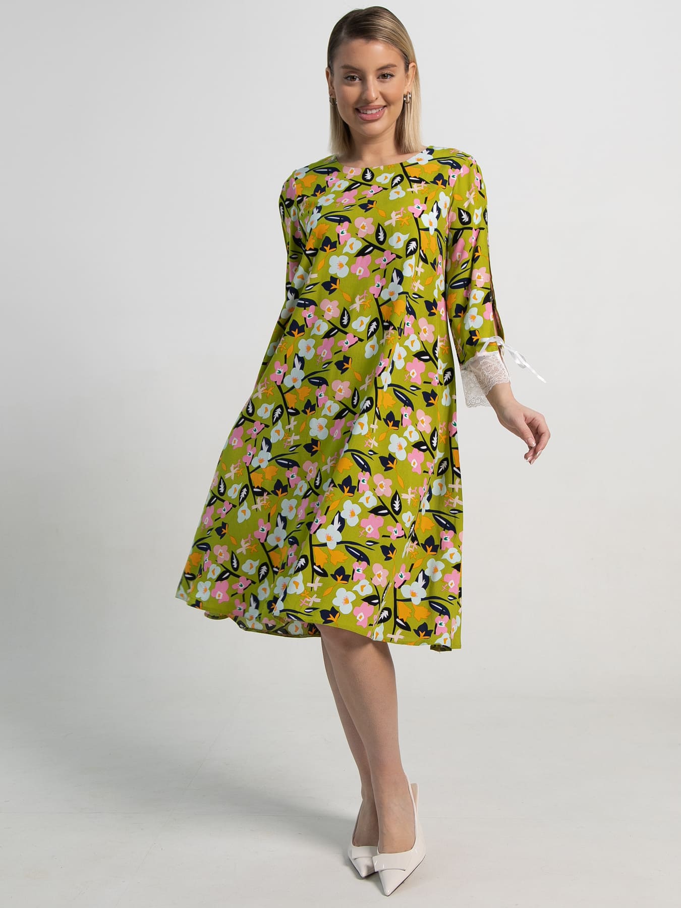 Платье Яна (зеленое) П15634-33М