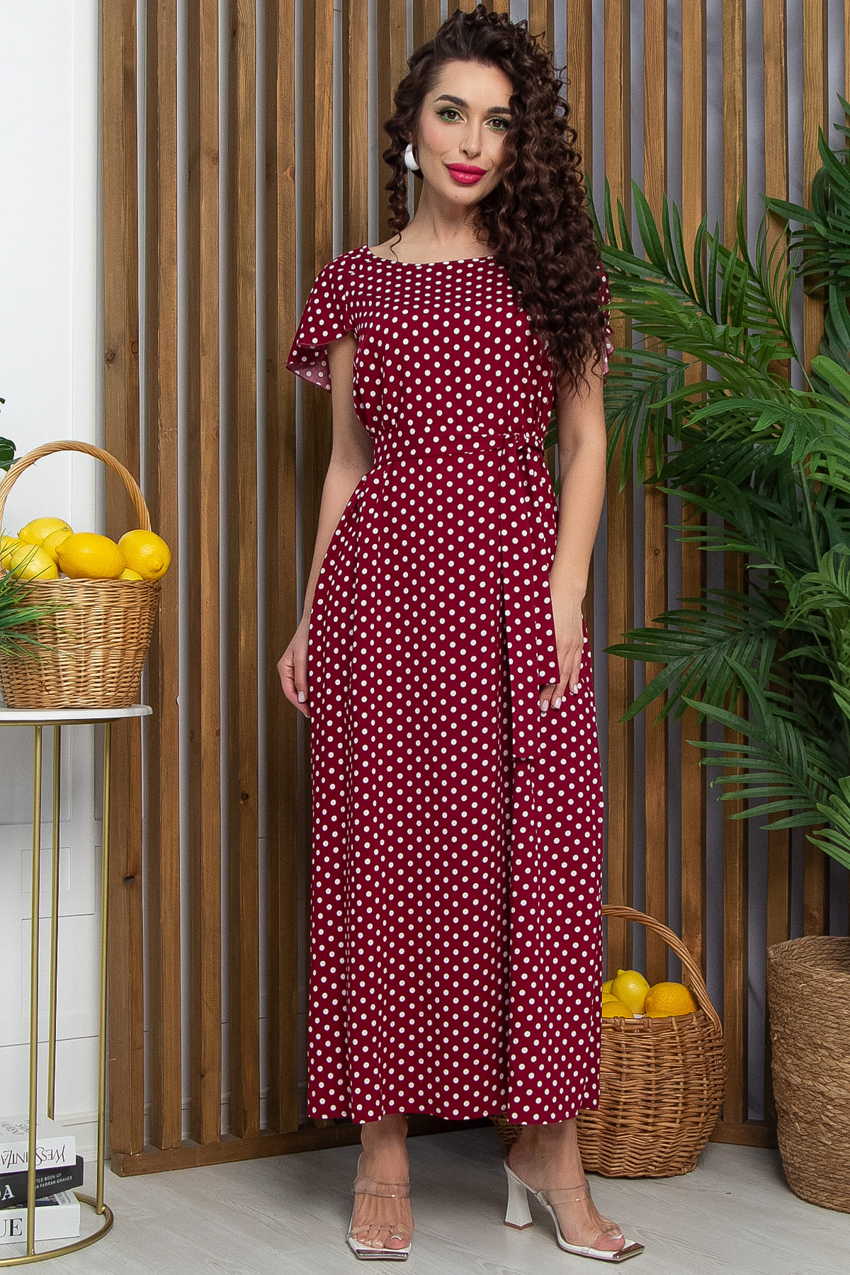 Платье Вечер свиданий (бордовое) П13276-16М