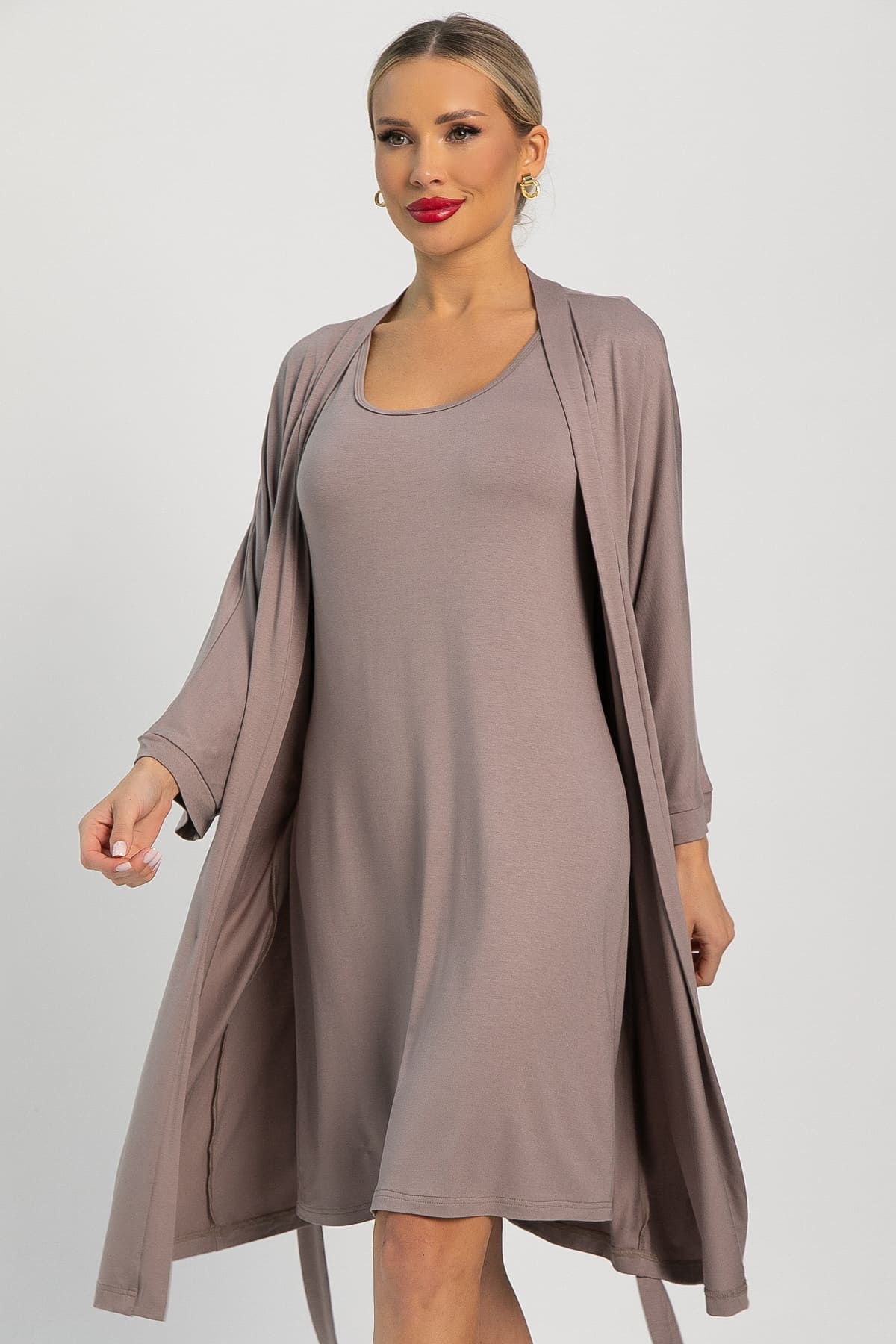 Платье-майка для дома Шелк вискозы (латте) П14492-52М