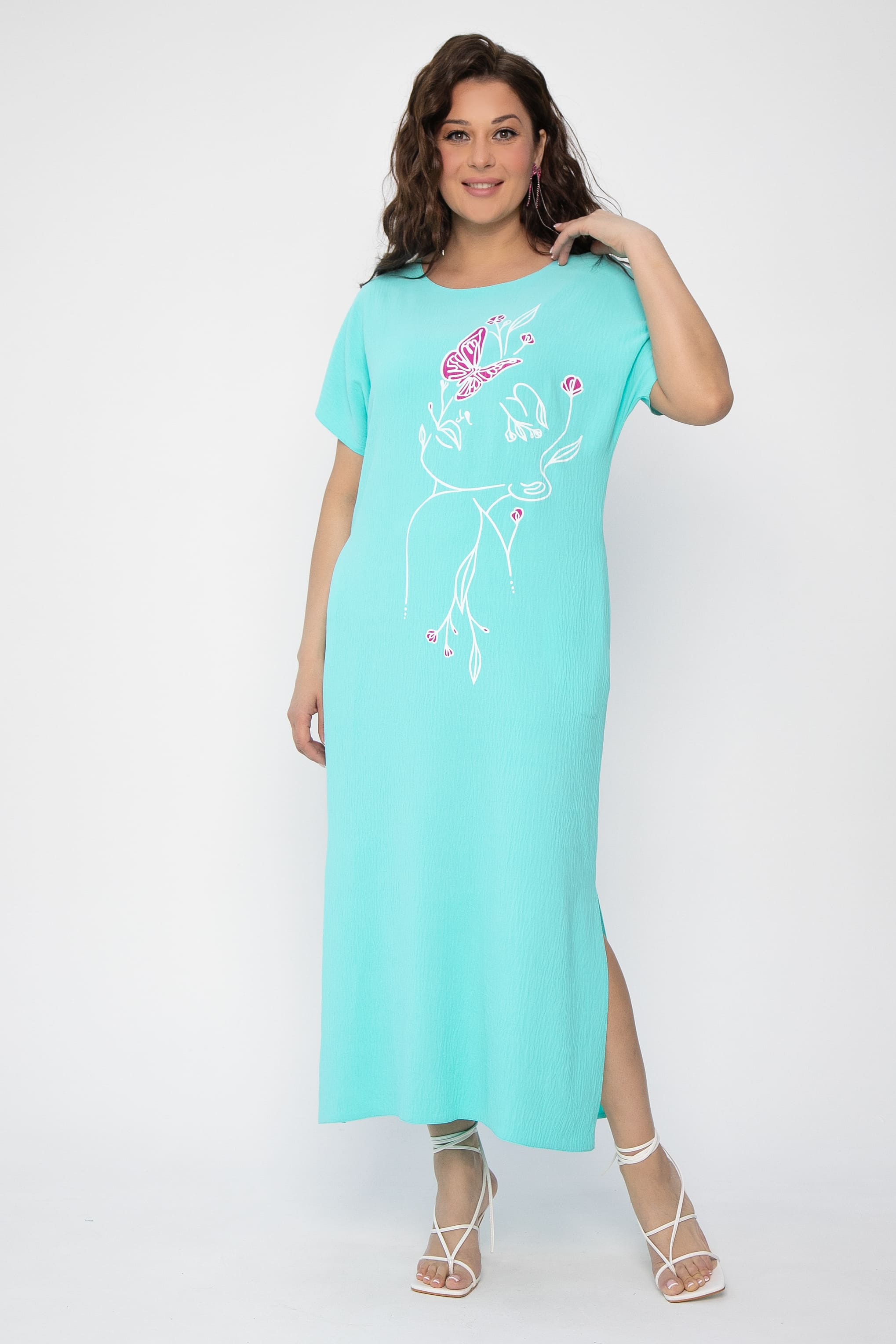 Платье Загадка (мята) П13705-8М