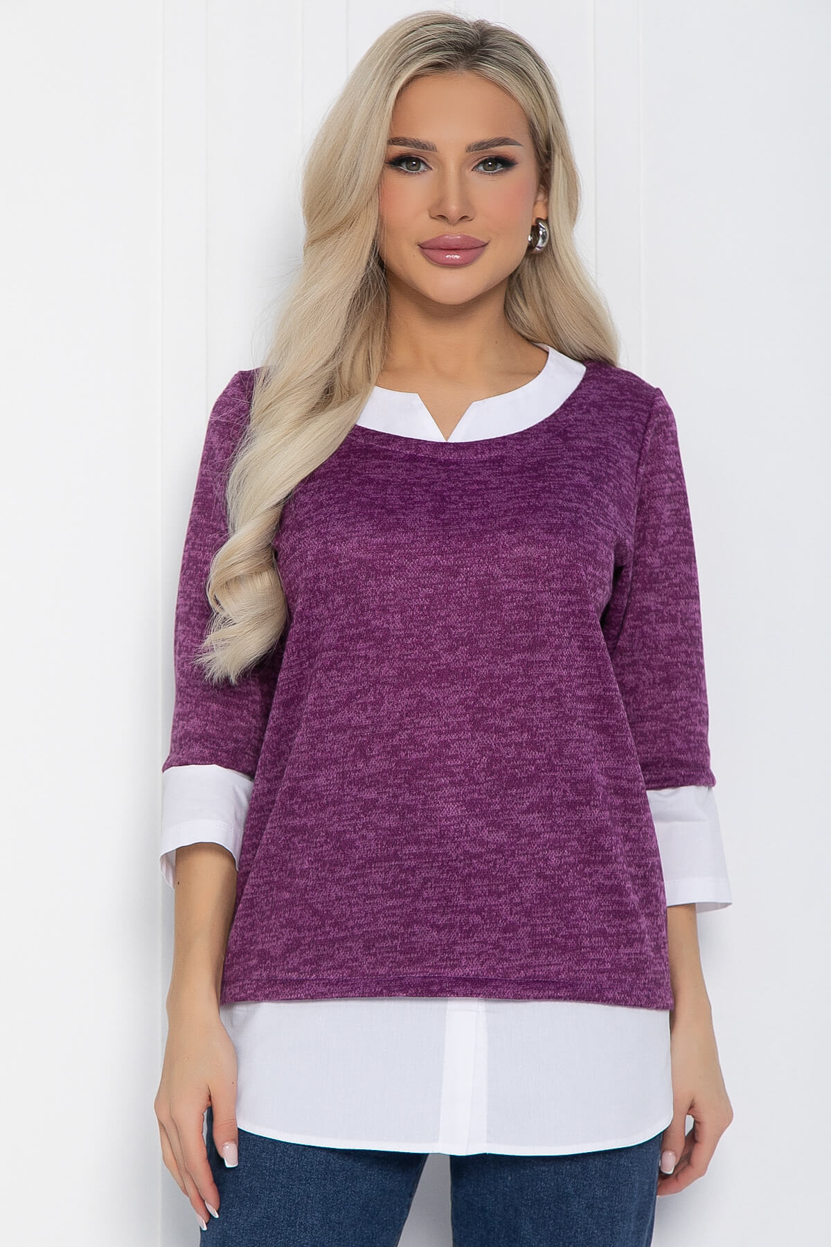 Джемпер Нежный акцент (сиреневый) Б12616-4