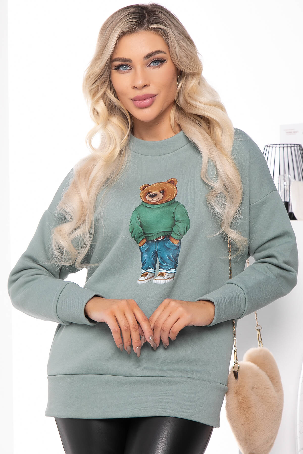 Свитшот "Тедди" (грин) Б7543