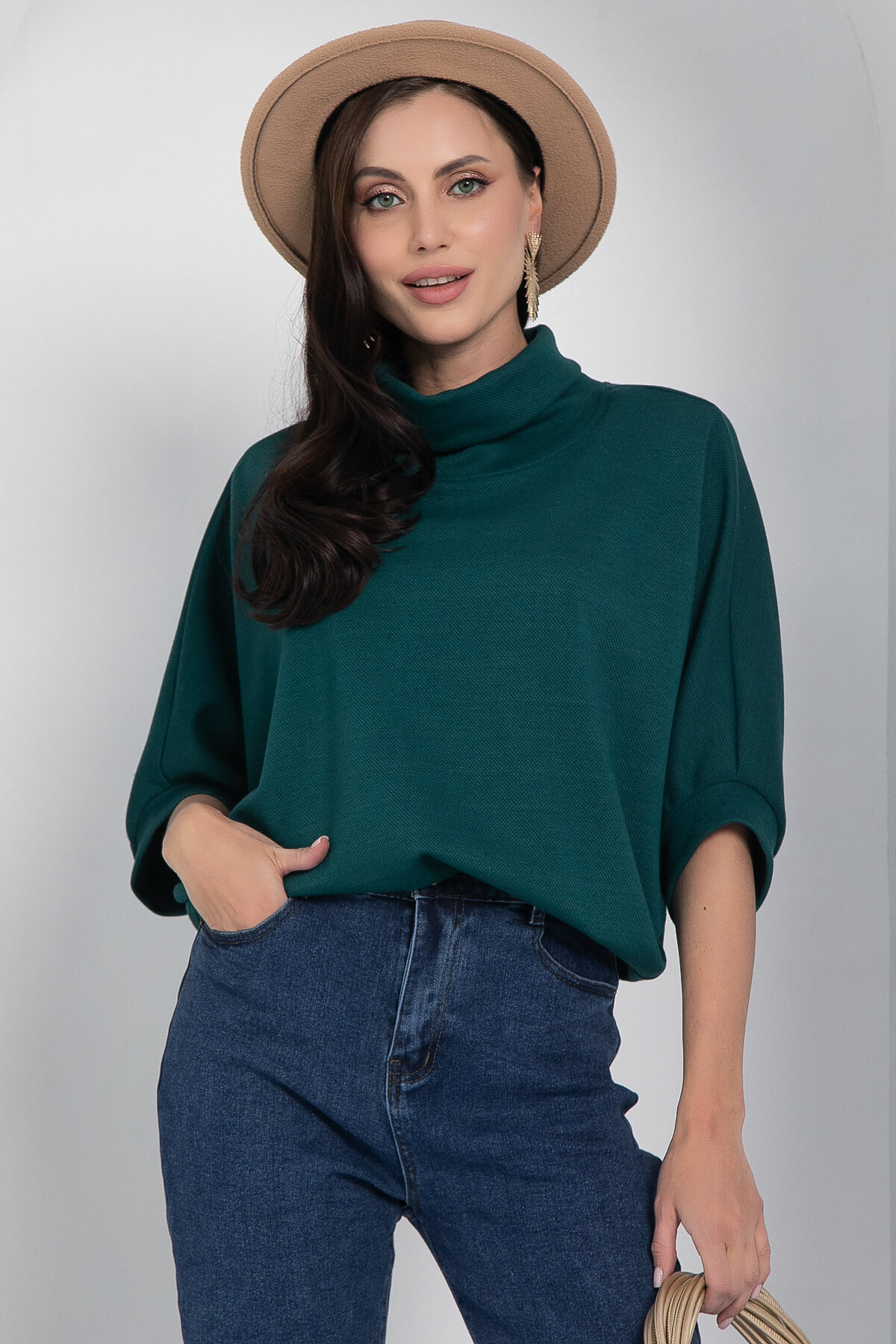Блуза Барбара (изумрудная) Б12653-12