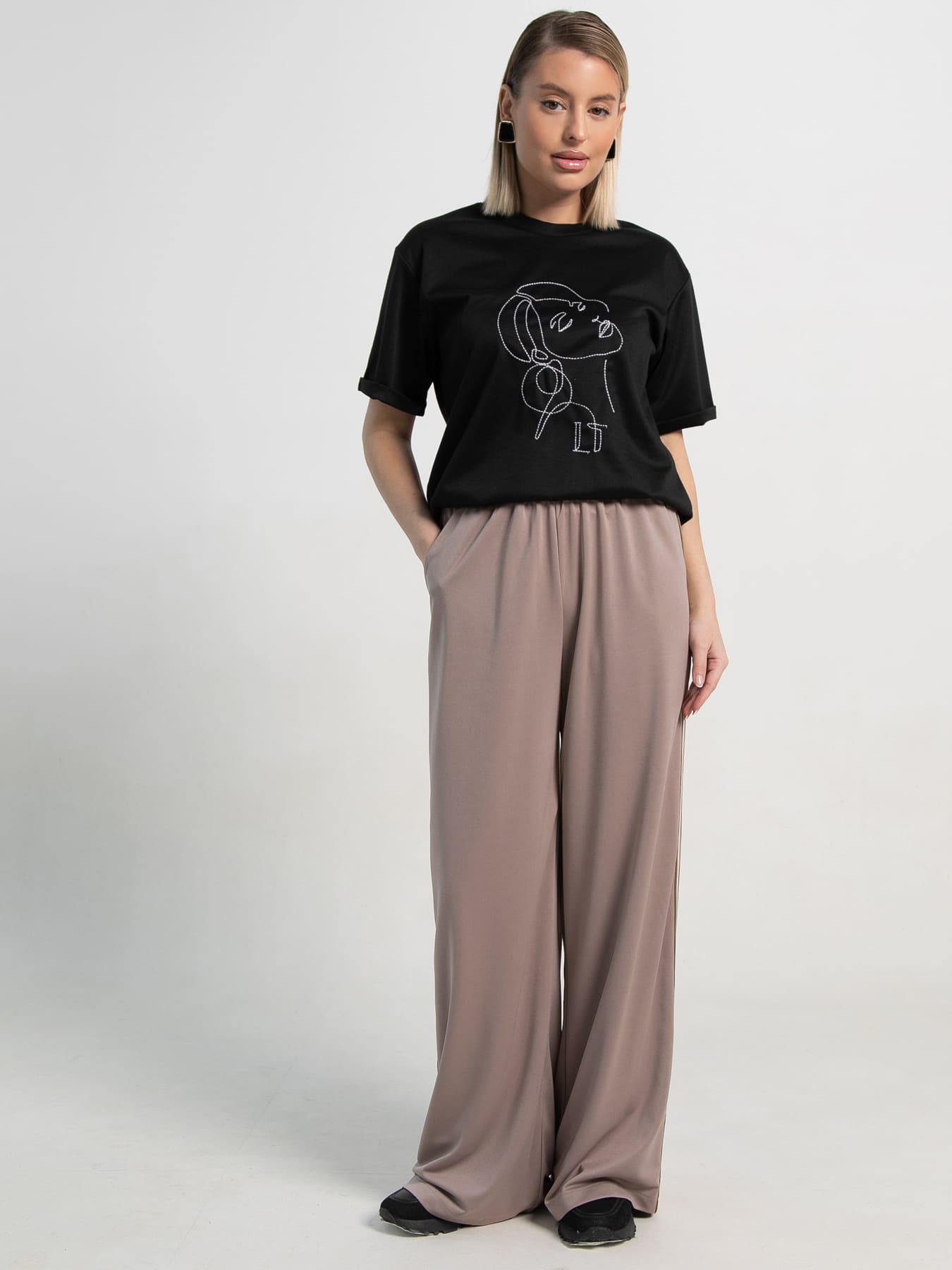 Брюки Аларика (пыльная роза) Б15102-5М