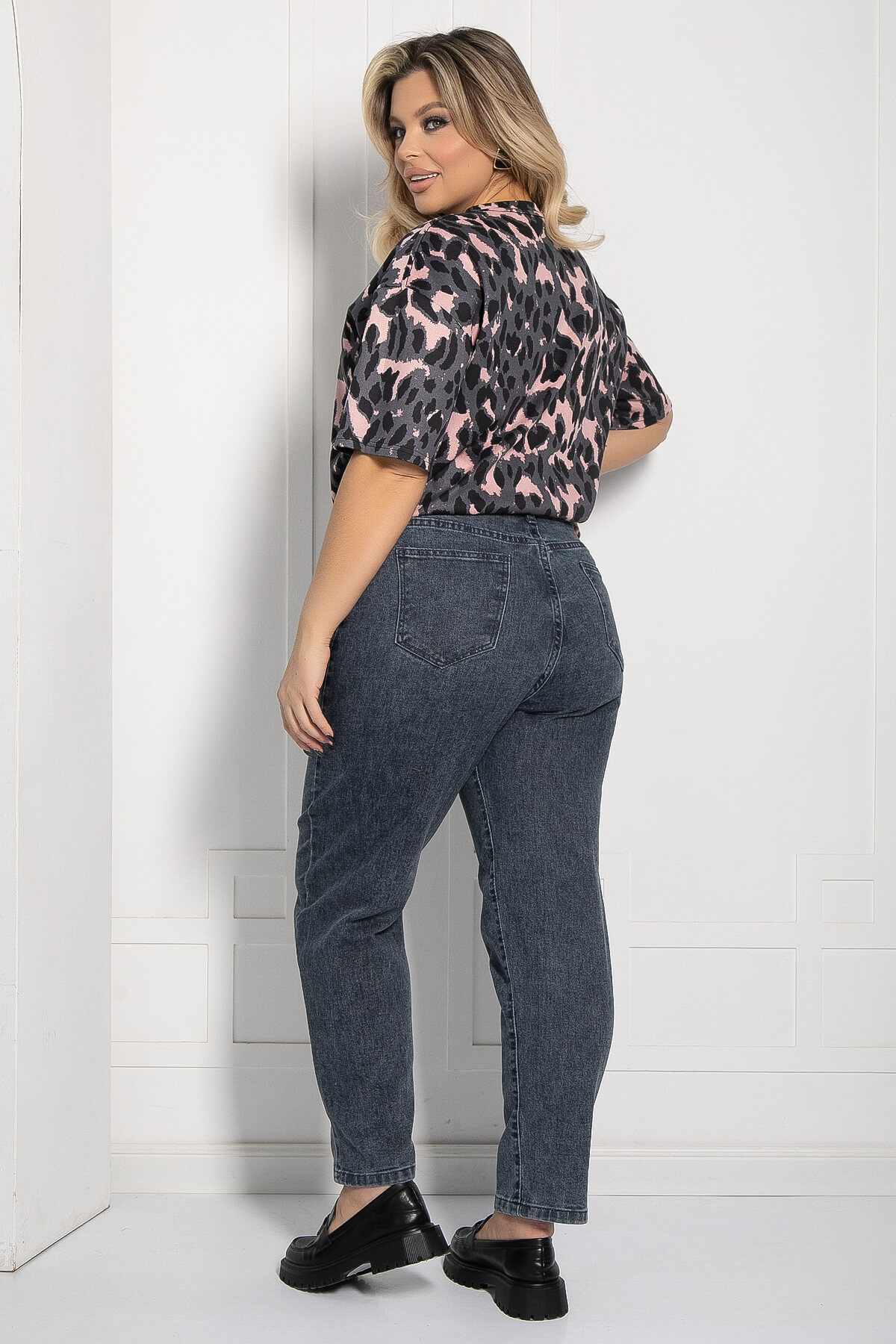 Джинсы Ты на высоте (мокрый асфальт) Б12709-4