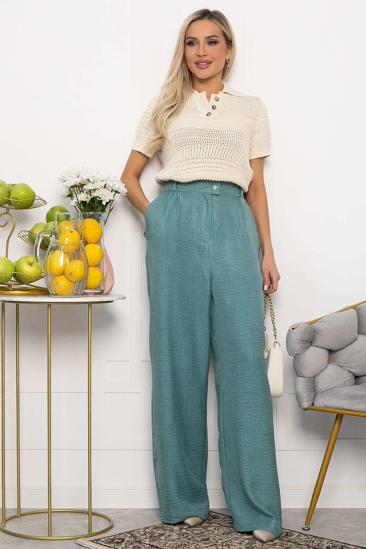 Брюки Скарлет (фисташка) Б13695-13М