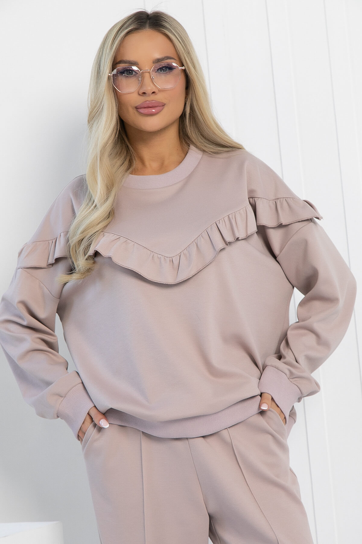 Свитшот Таллия (розовая пудра) Б13090-30М