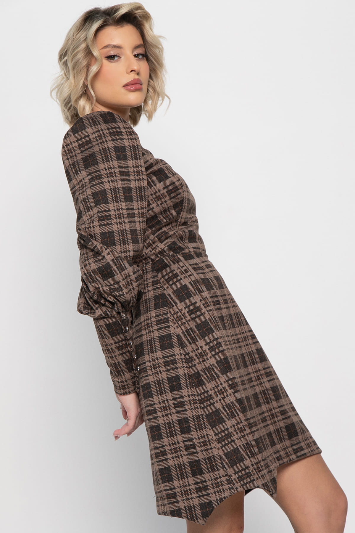 Платье Фелиция (коричневое) П14988-45М