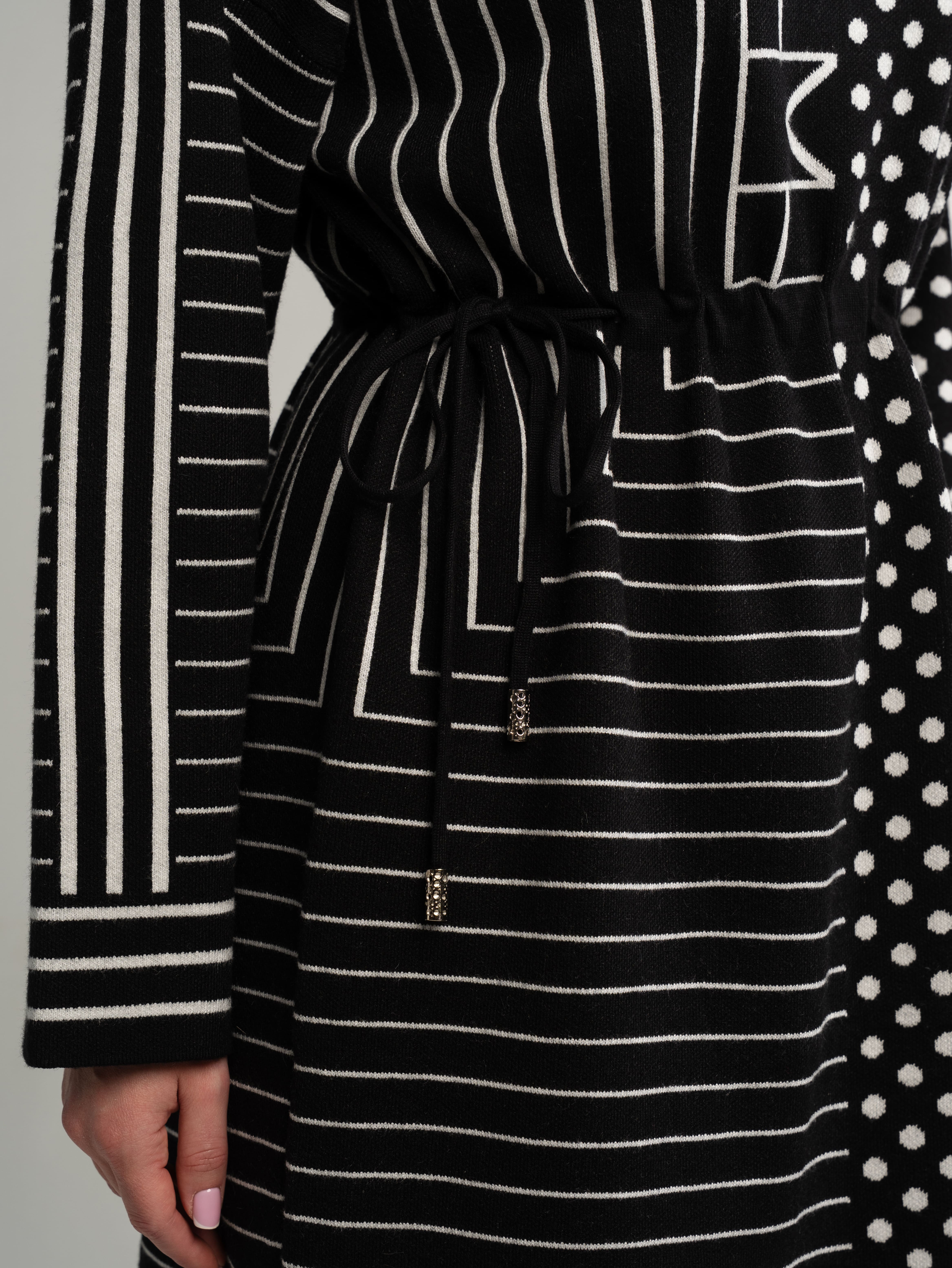 Платье Латута (черно-белое) П15105-18М