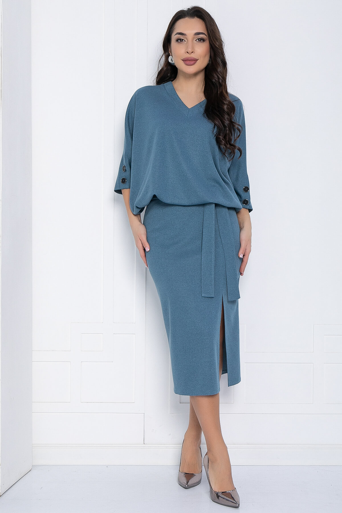 Платье Вэнсдей (джинс) П12576-4