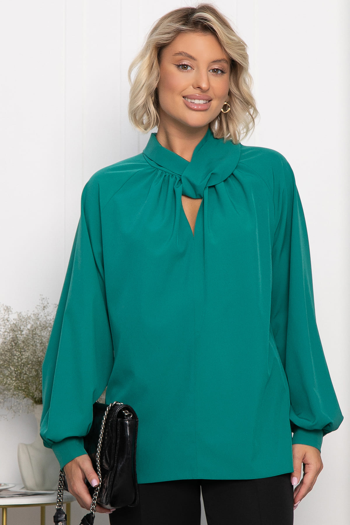 Блуза Юрмала  (изумруд) Б14268-30М