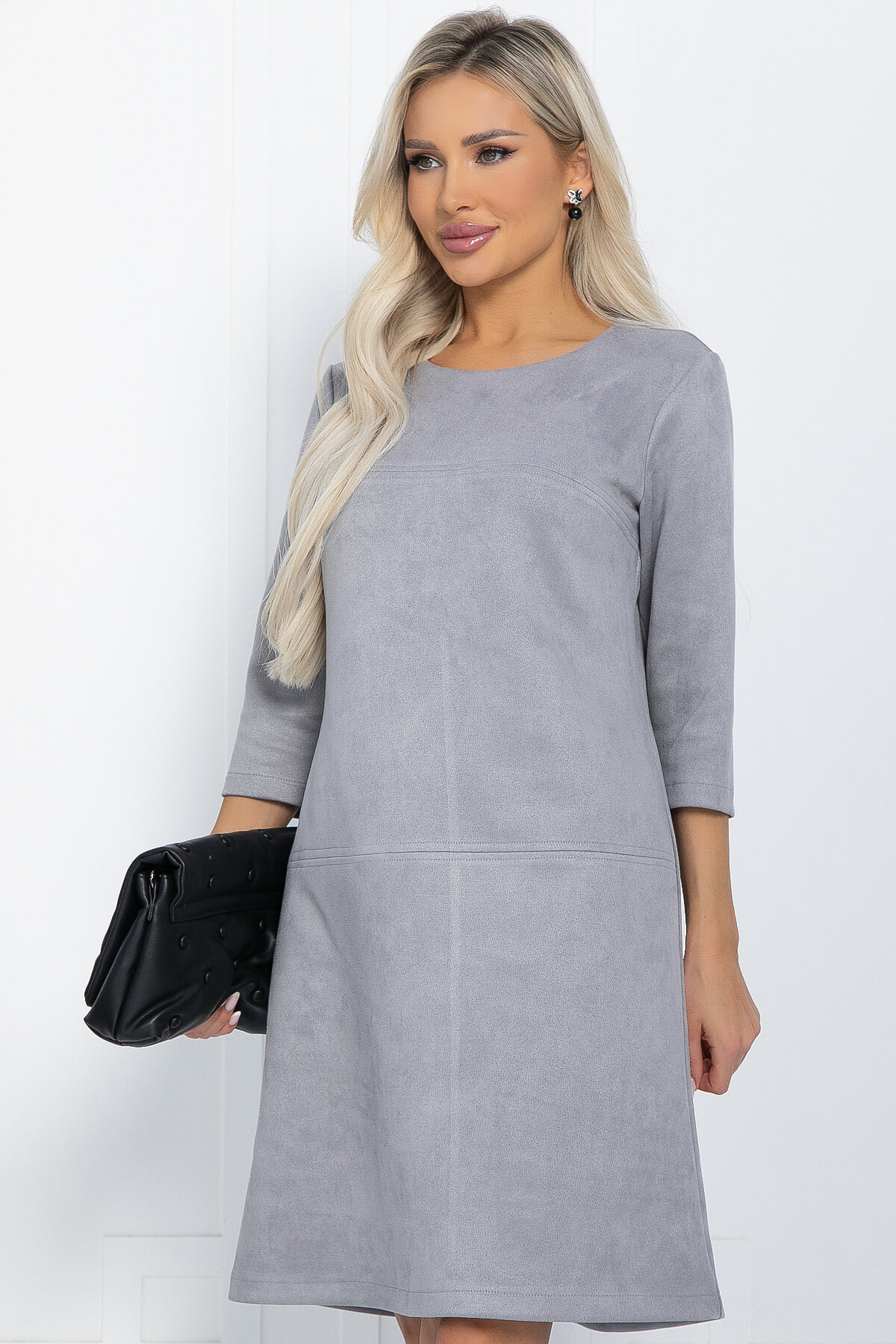 Платье Элегантная простота (серое) П12242-6