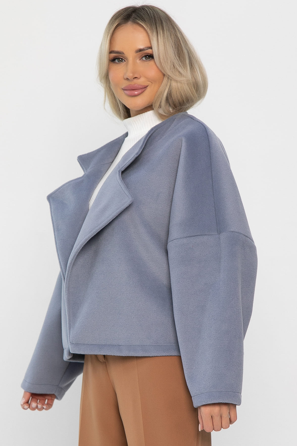 Пальто укороченное Хайт (джинс) Б14338-7М