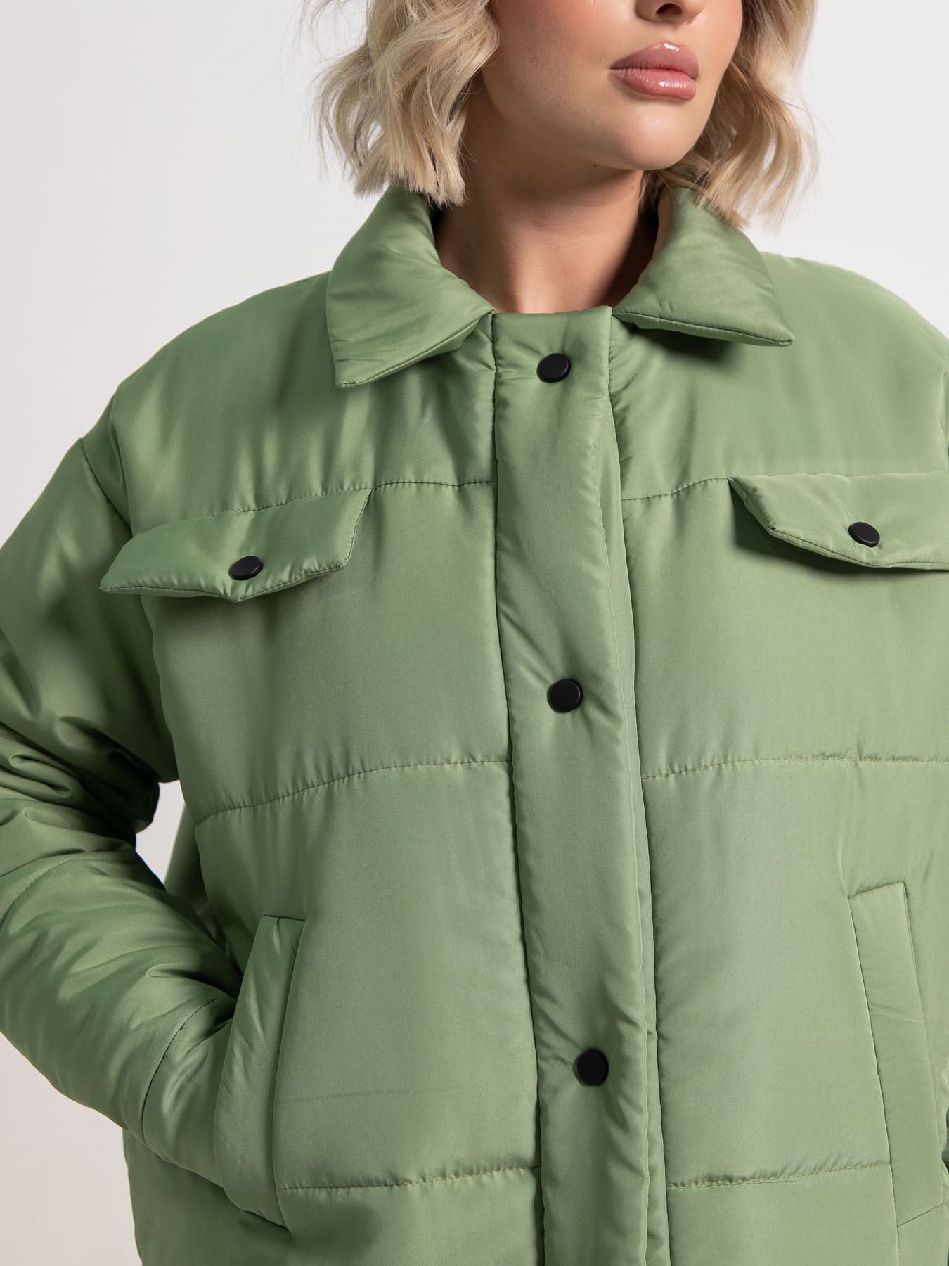 Куртка демисезонная Асель (зеленая) Б15319-39М