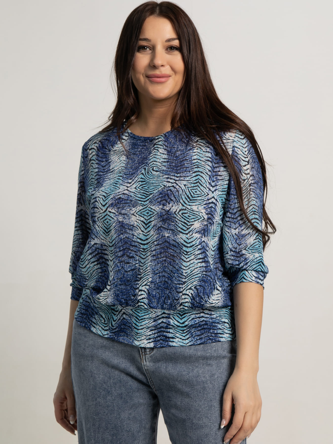 Блуза Люмия (синяя) Б15328-3М