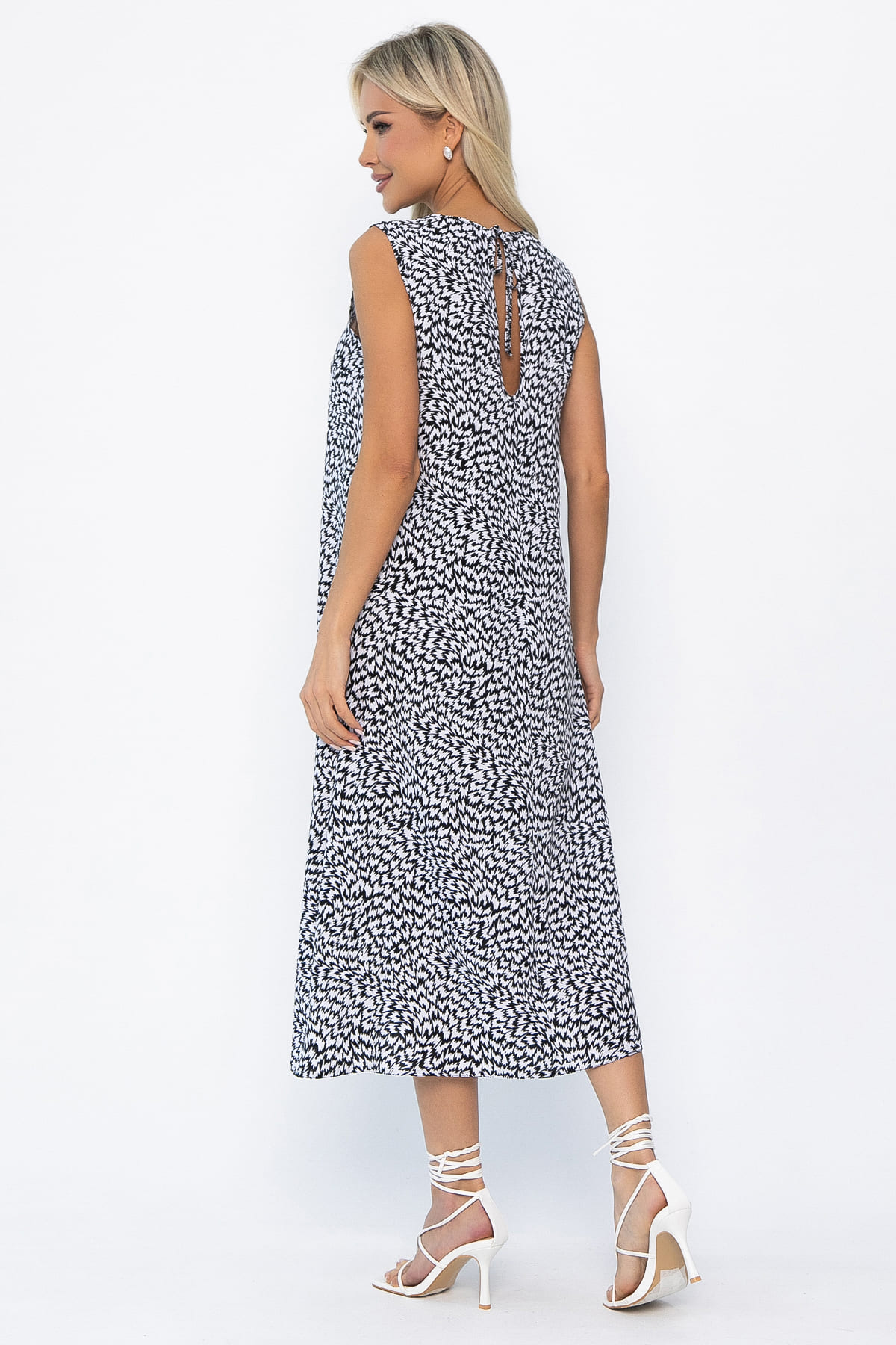 Платье Чародейка (черно-белое) П13878-9М