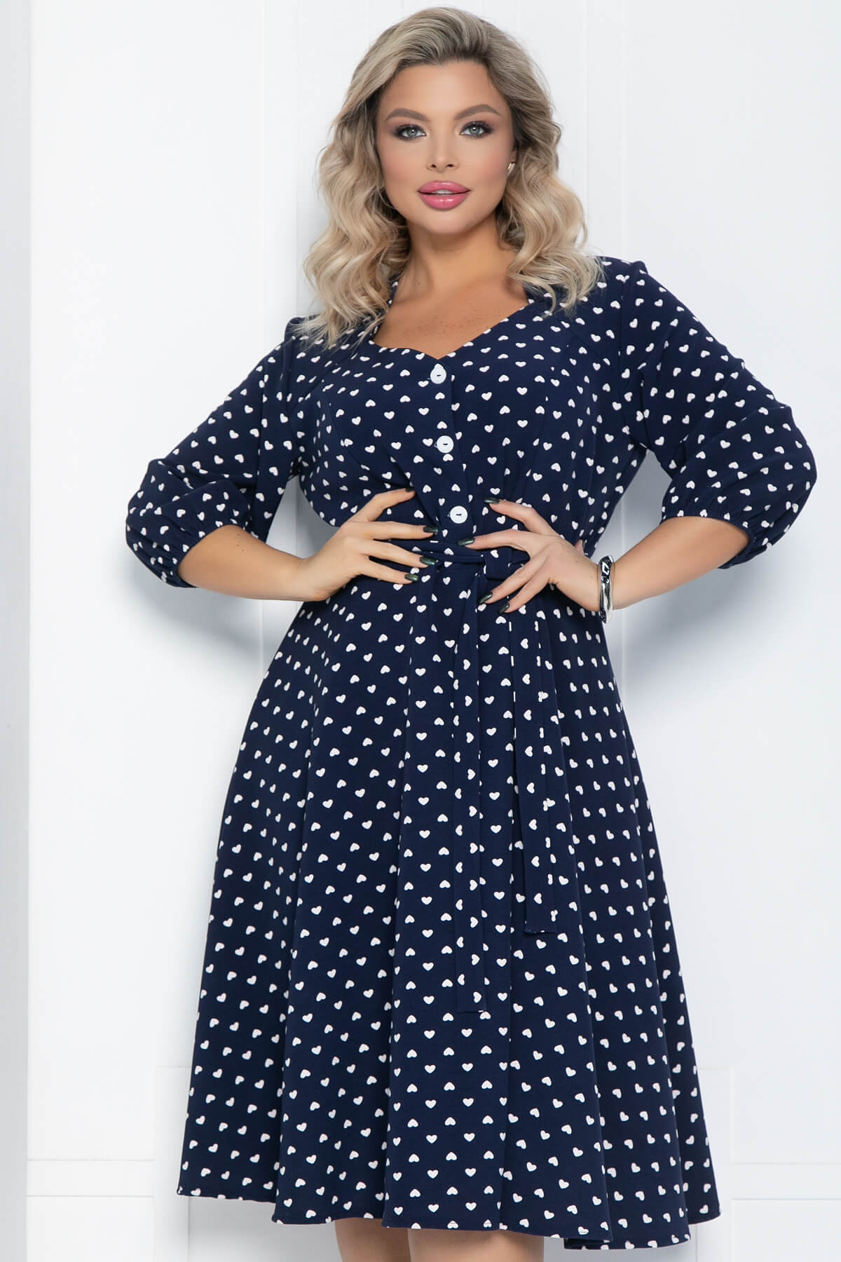 Платье Виктория (синее) П12479-3