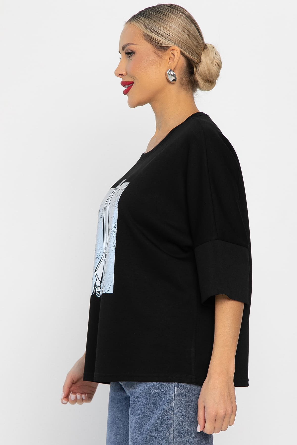 Блуза Фауст (черная) Б14202-20М