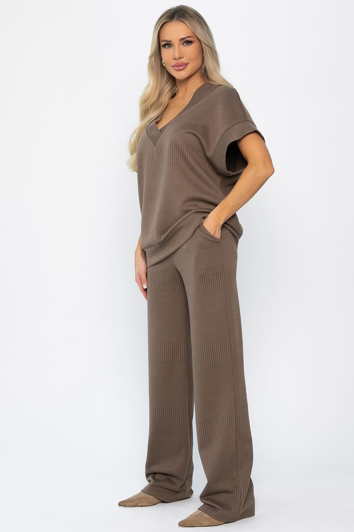 Костюм трикотажный Уютный шарм (коричневый) К14250-5М