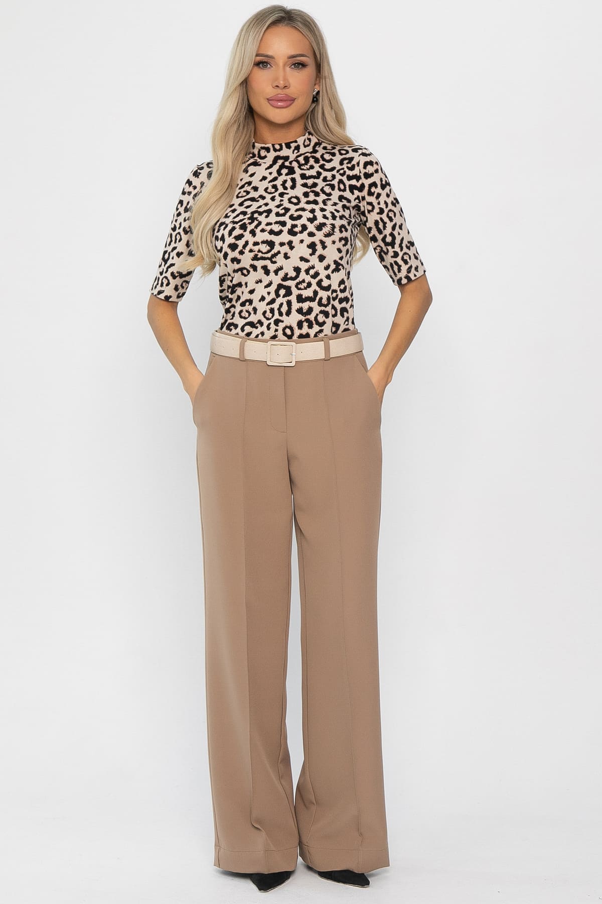 Блуза трикотажная Новый день НЬЮ (бежевая) Б14369-19М