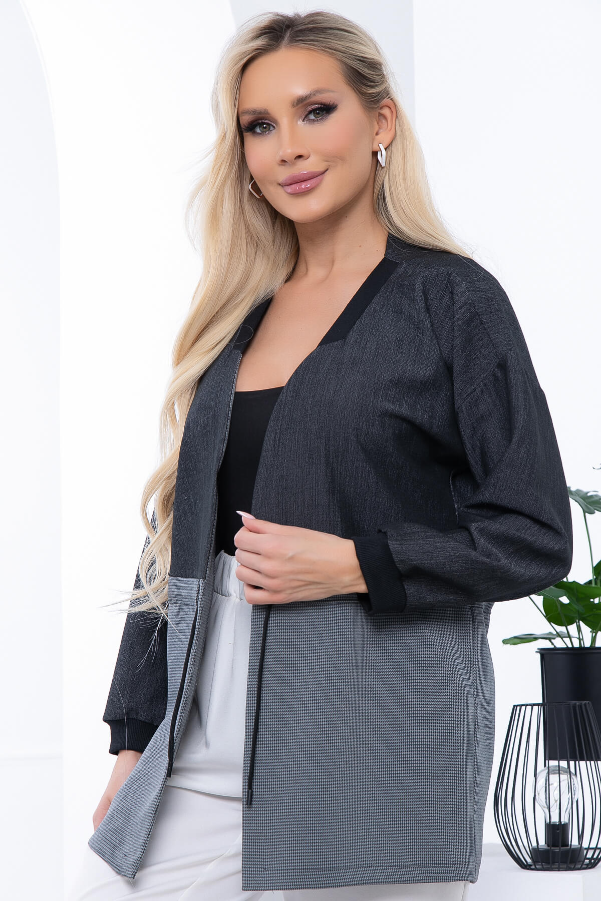 Жакет "На стиле" (графит) Б6735