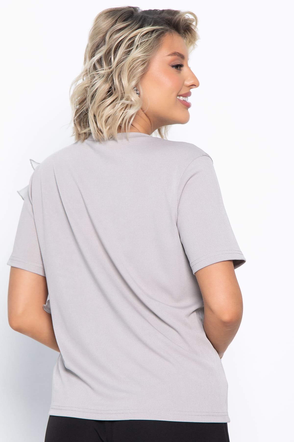 Блуза праздничная Риана ХИТ (серо-бежевая) Б15079-5М