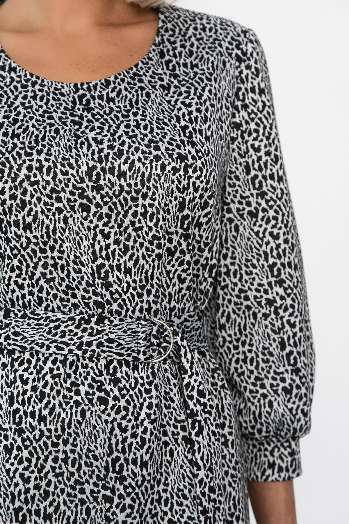 Платье Феличита (черное/лео) П14034-19М