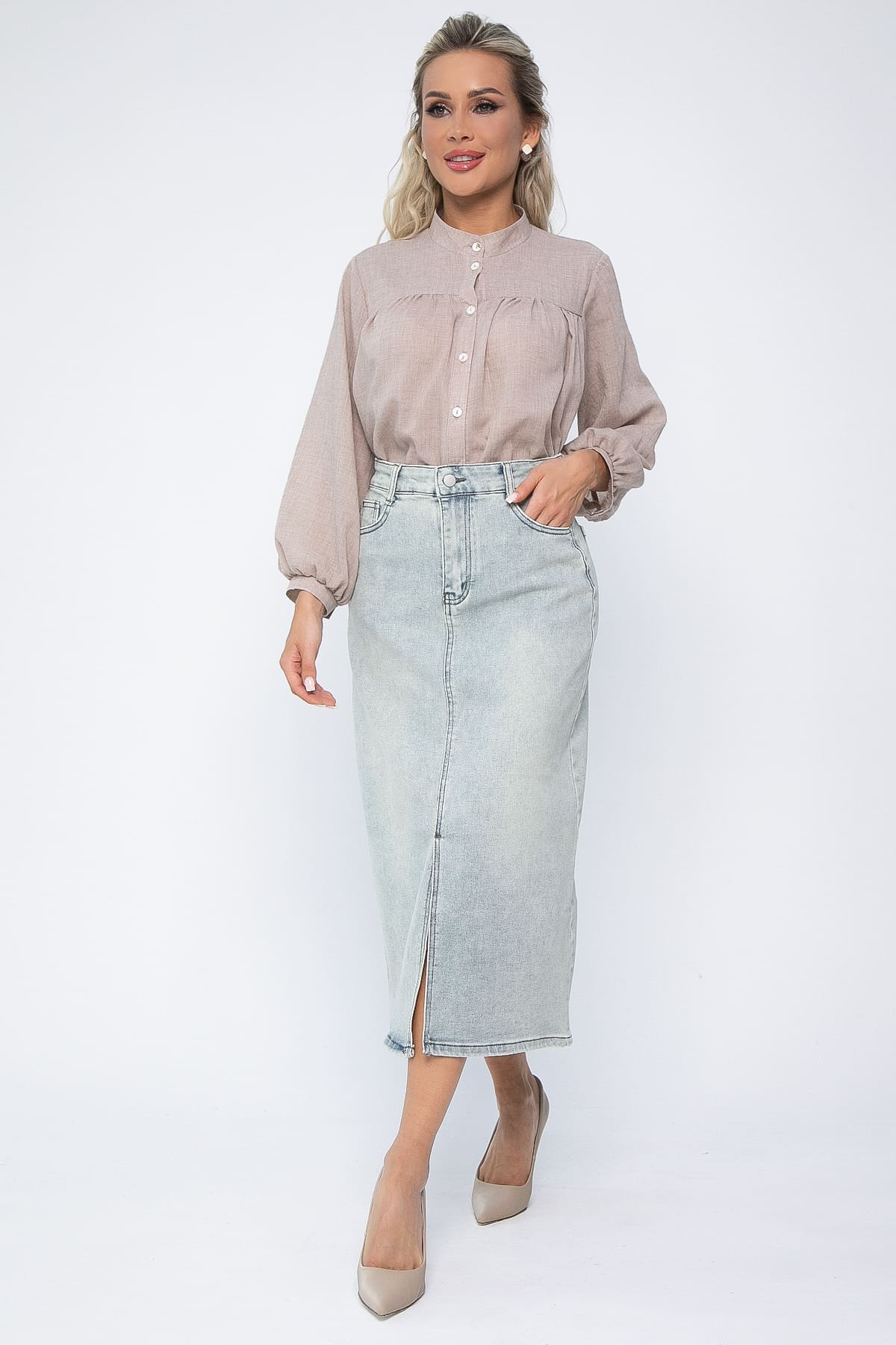 Юбка Мюнхен (голубо-зеленая) Ю13644-4М