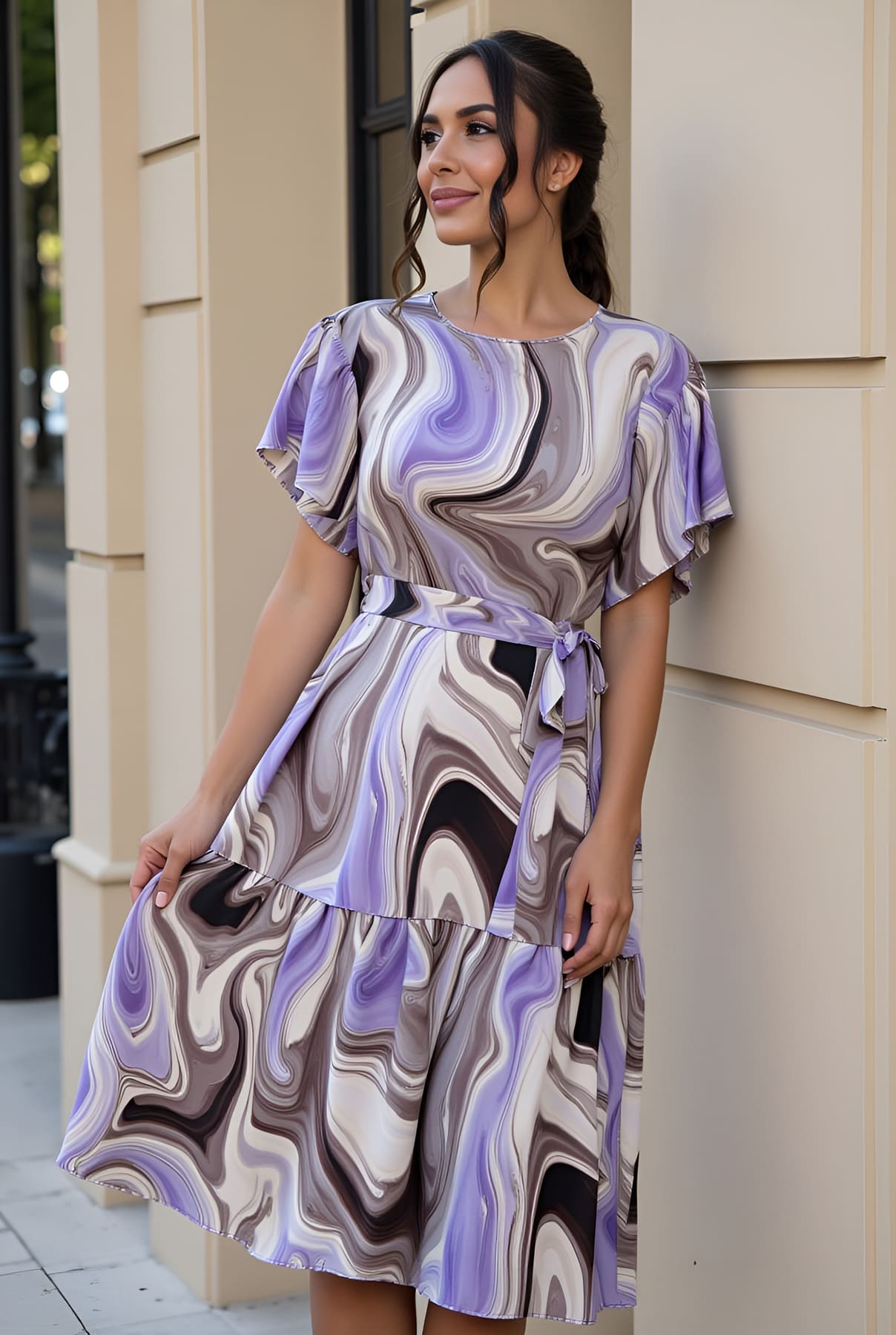 Платье Фантазия (серое) П13951-12М