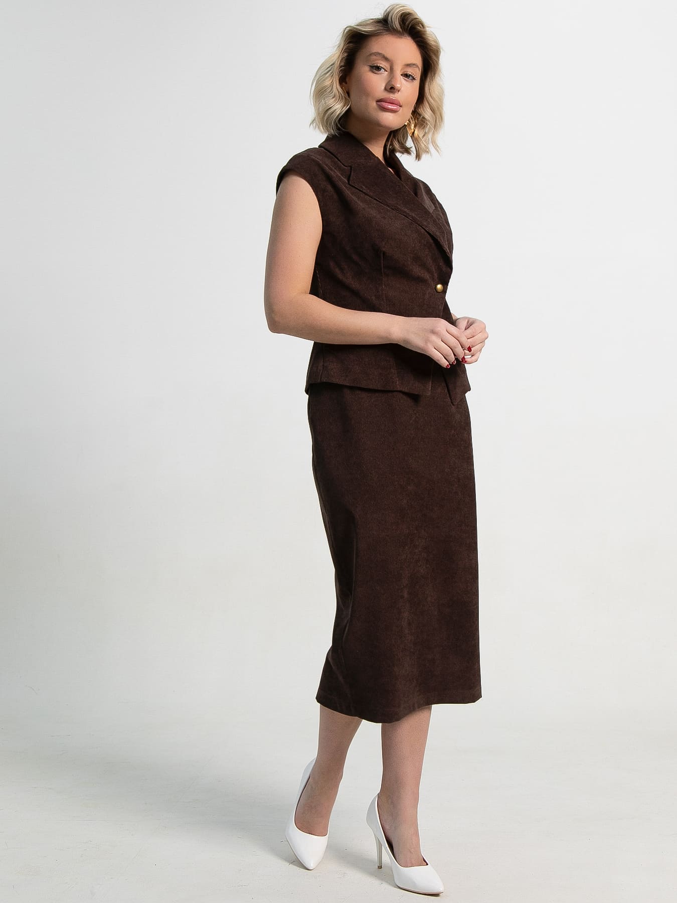 Жилет Анабель (шоколадный) Б15362-10М