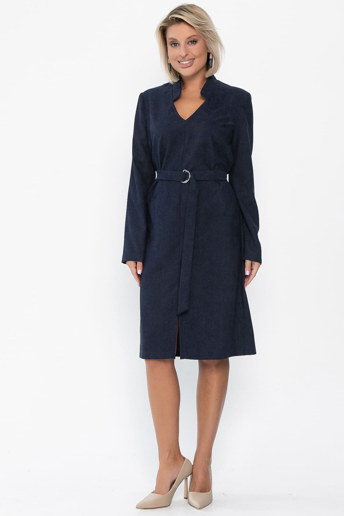 Платье Классическая грация (синее) П13664-19М