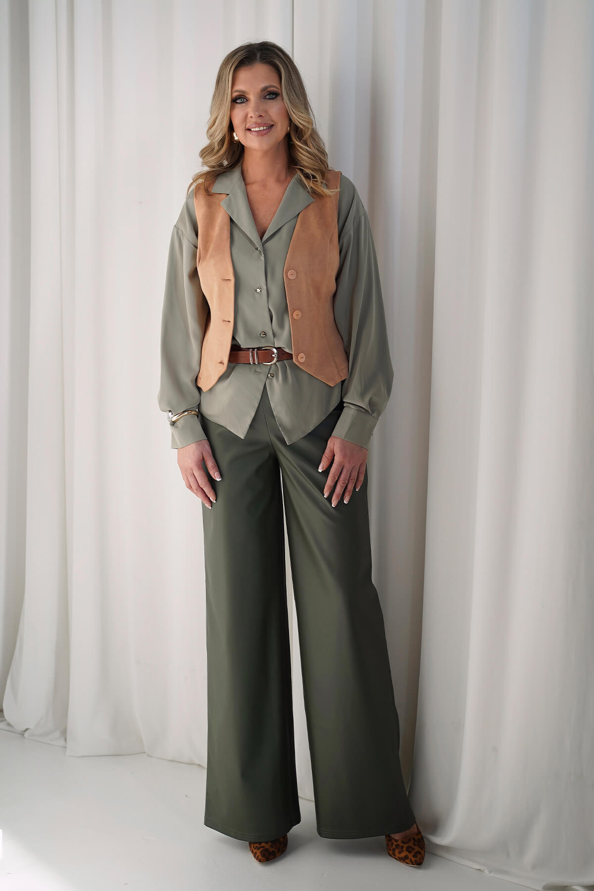 Рубашка Толедо (олива) Б12581-30