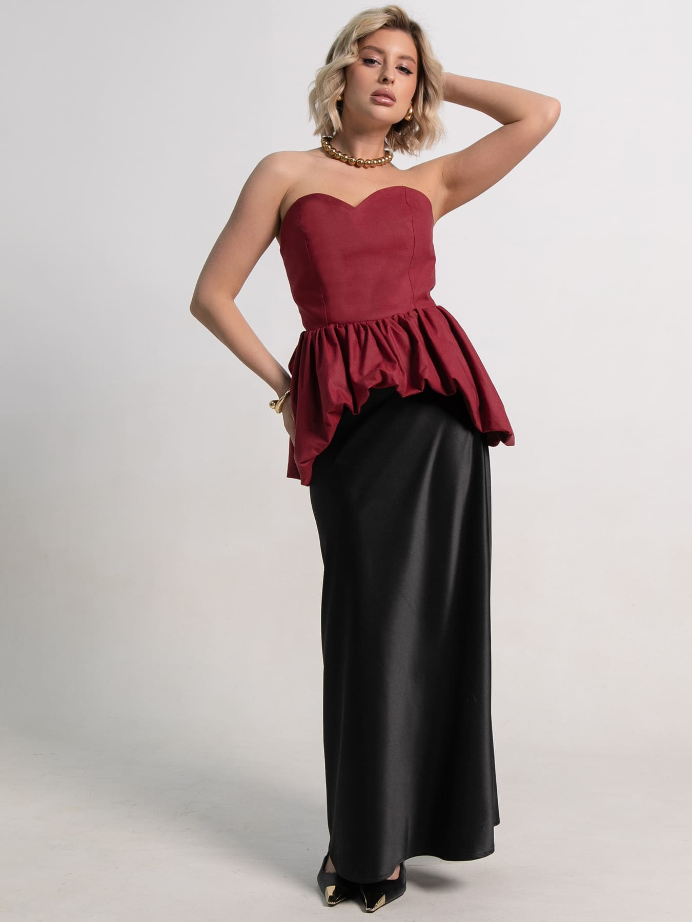 Корсет Эпатаж (вишневый) Б15216-53М