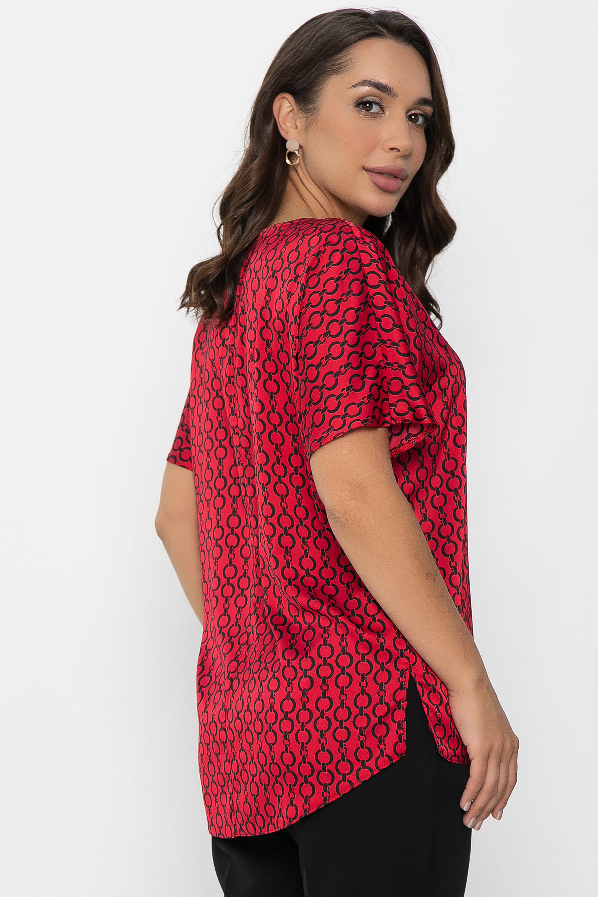 Блуза Морган (красная/цепи) Б14087-16М