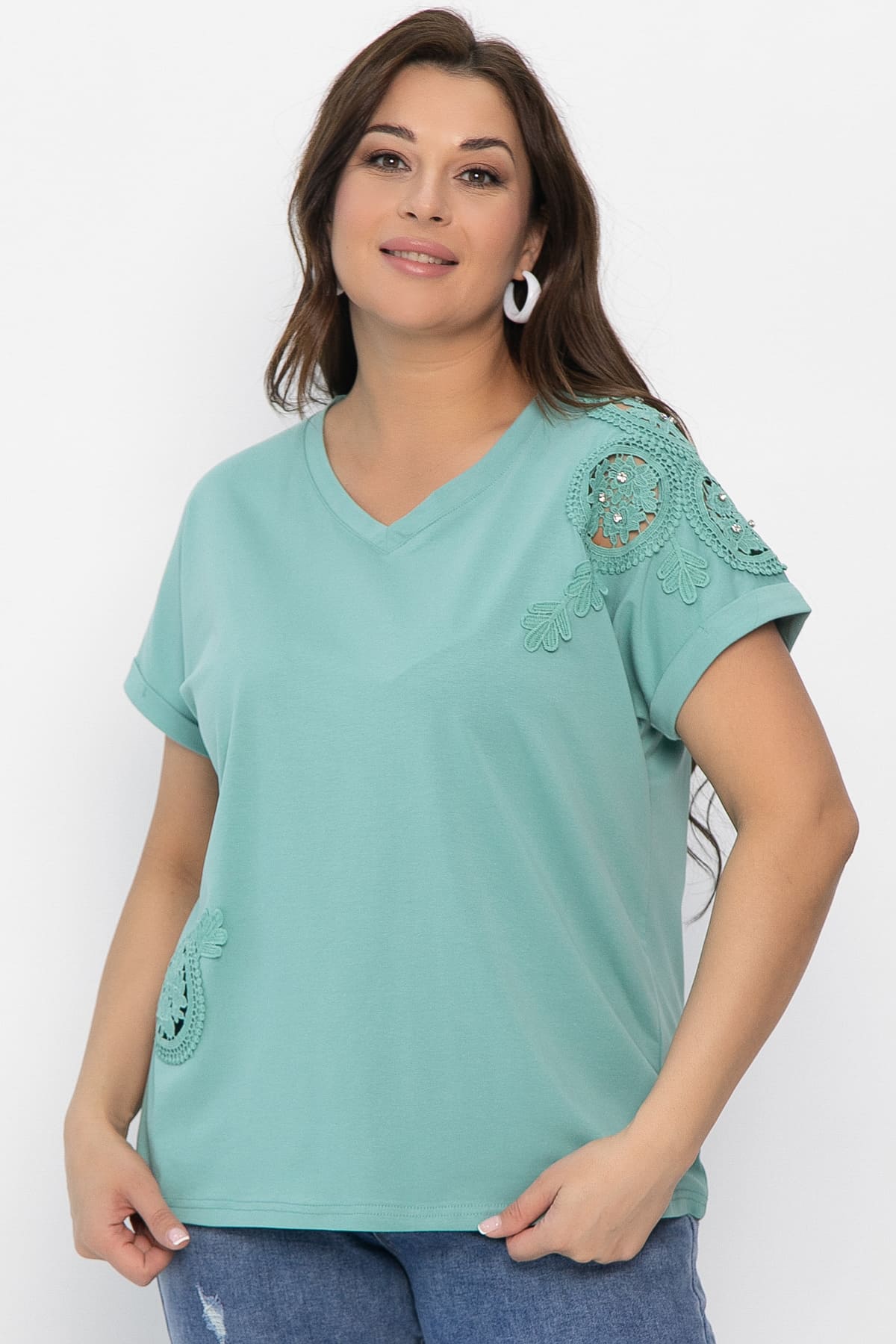 Блуза Время перемен (олива) Б13722-20М