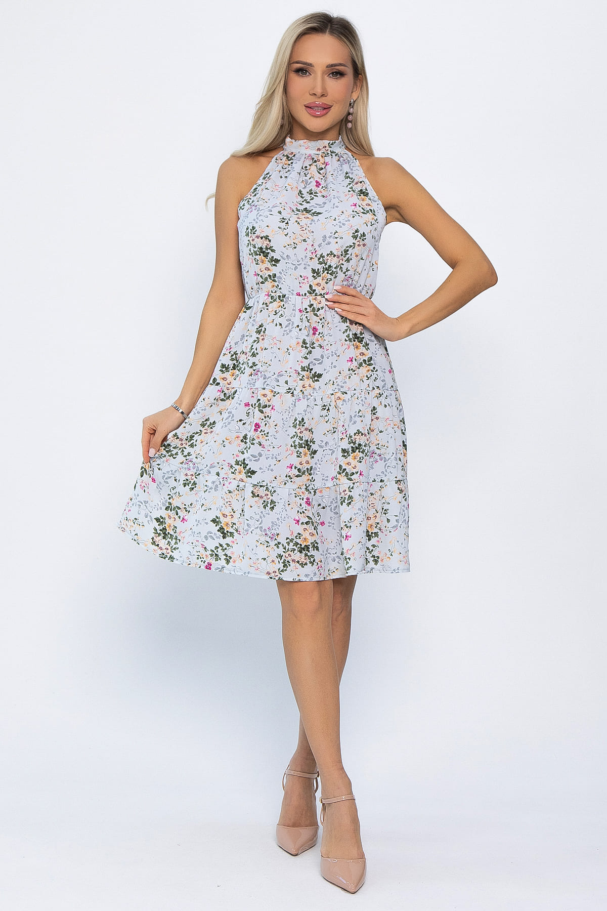 Платье Алюния (голубое) П13819-36М