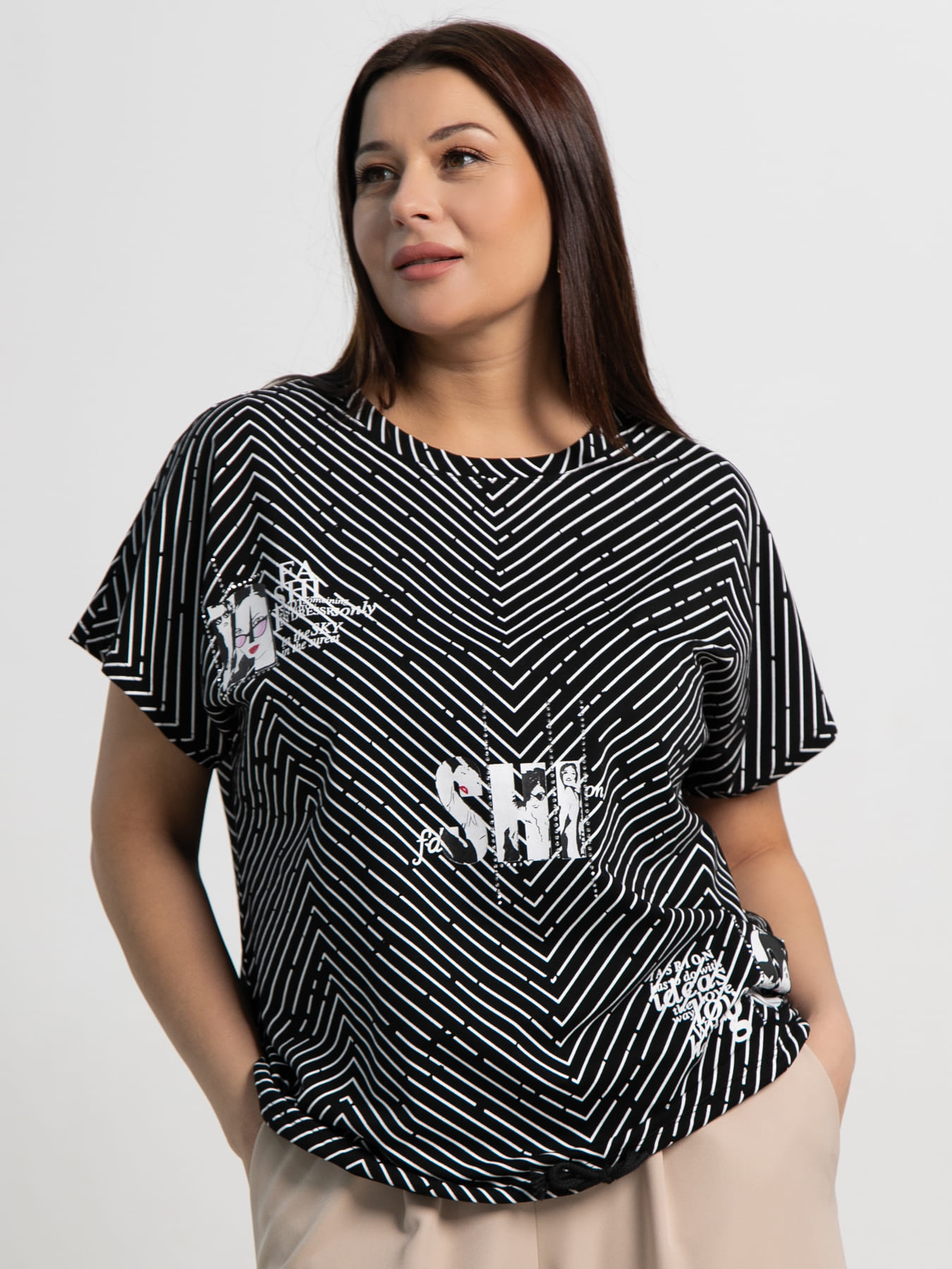 Блуза Ханна (черная) Б15461-20М