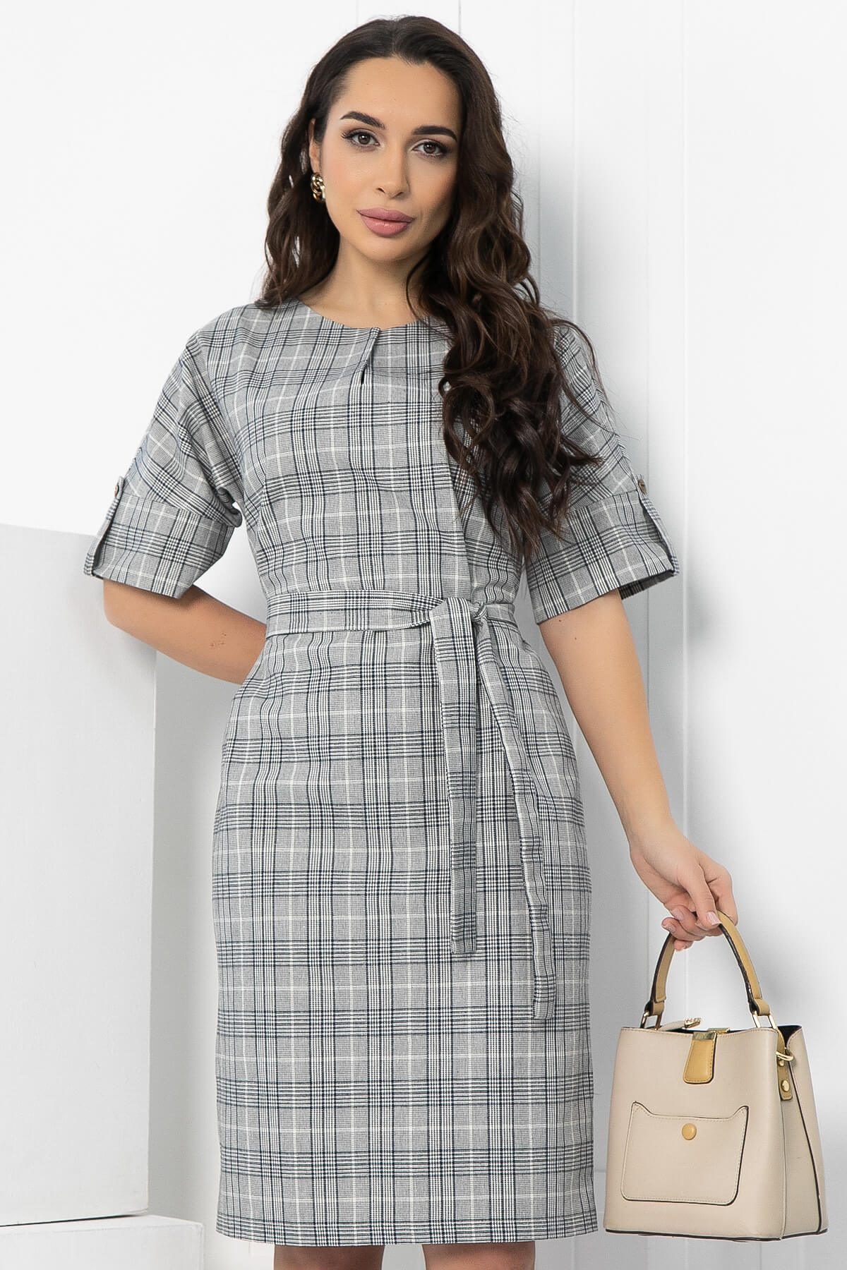 Платье Персея (светло-серое) П12783-12М