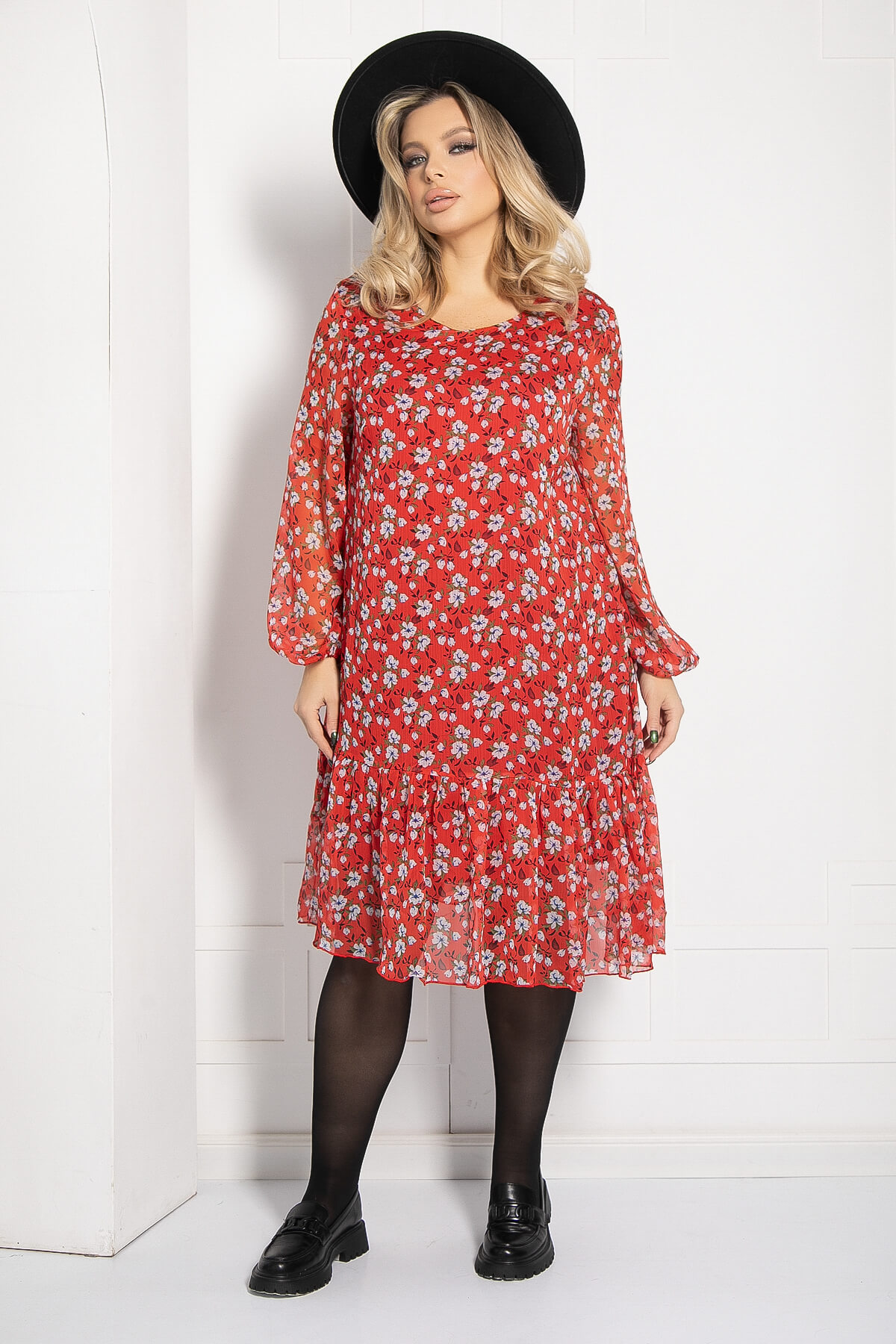 Платье Солнечный свет (красное) П12691-13