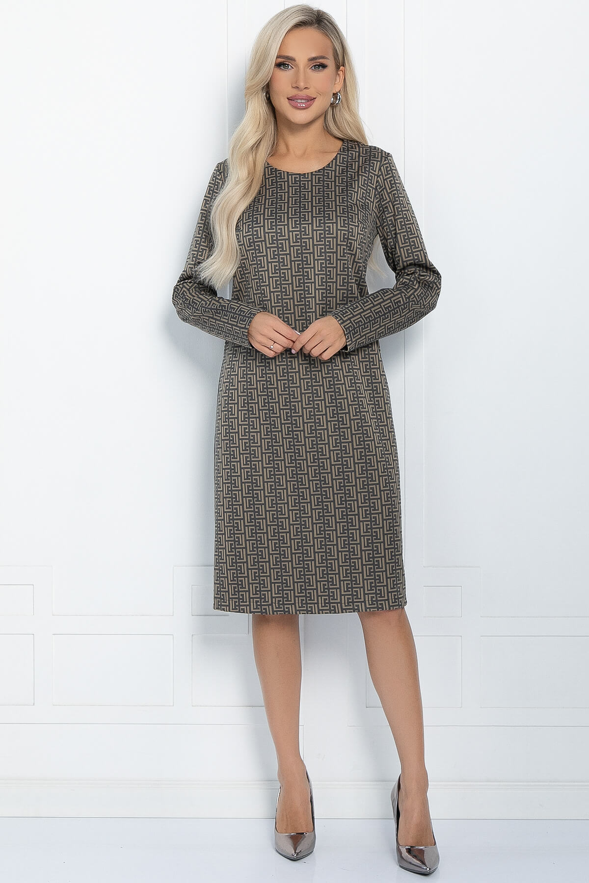 Платье Афина (серое) П11309