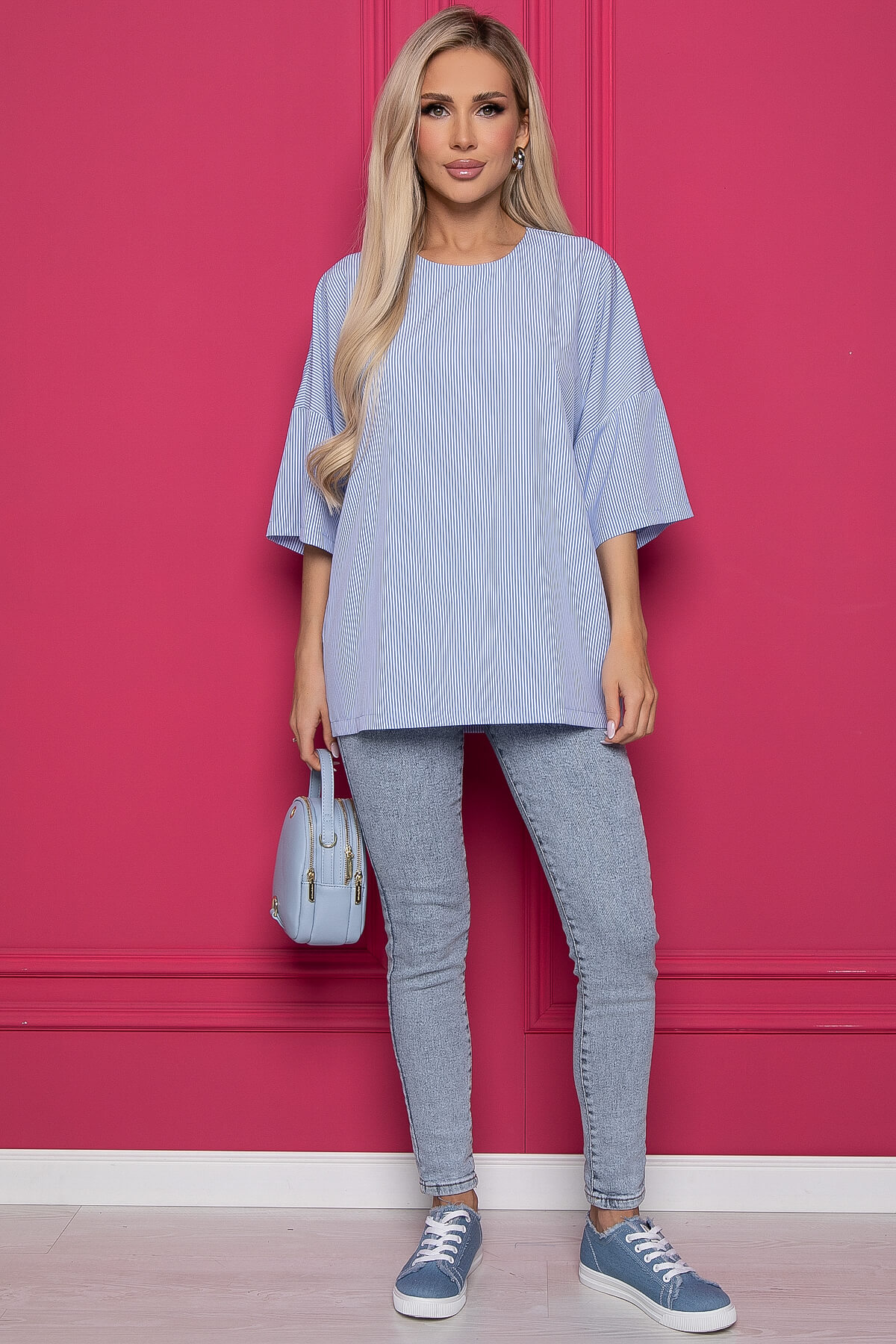 Блуза "Лола" (голубая) Б8859