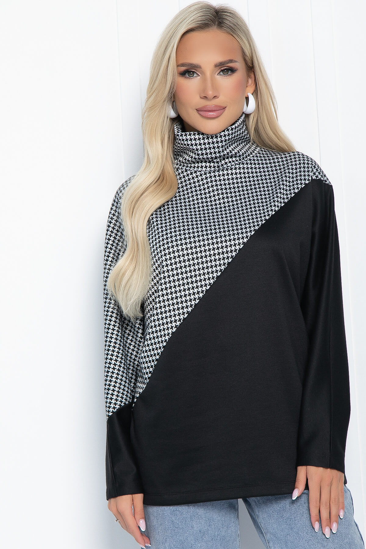 Блуза Нелли (черная) Б11250