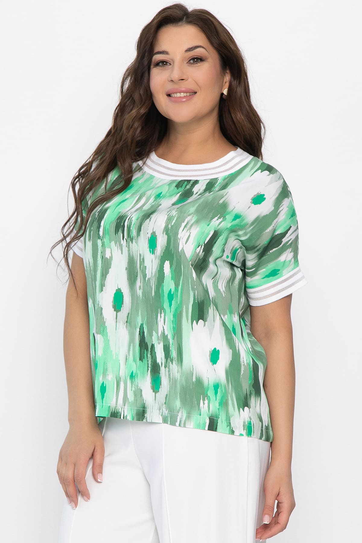 Блуза Лаванда (зеленая) Б13865-1М