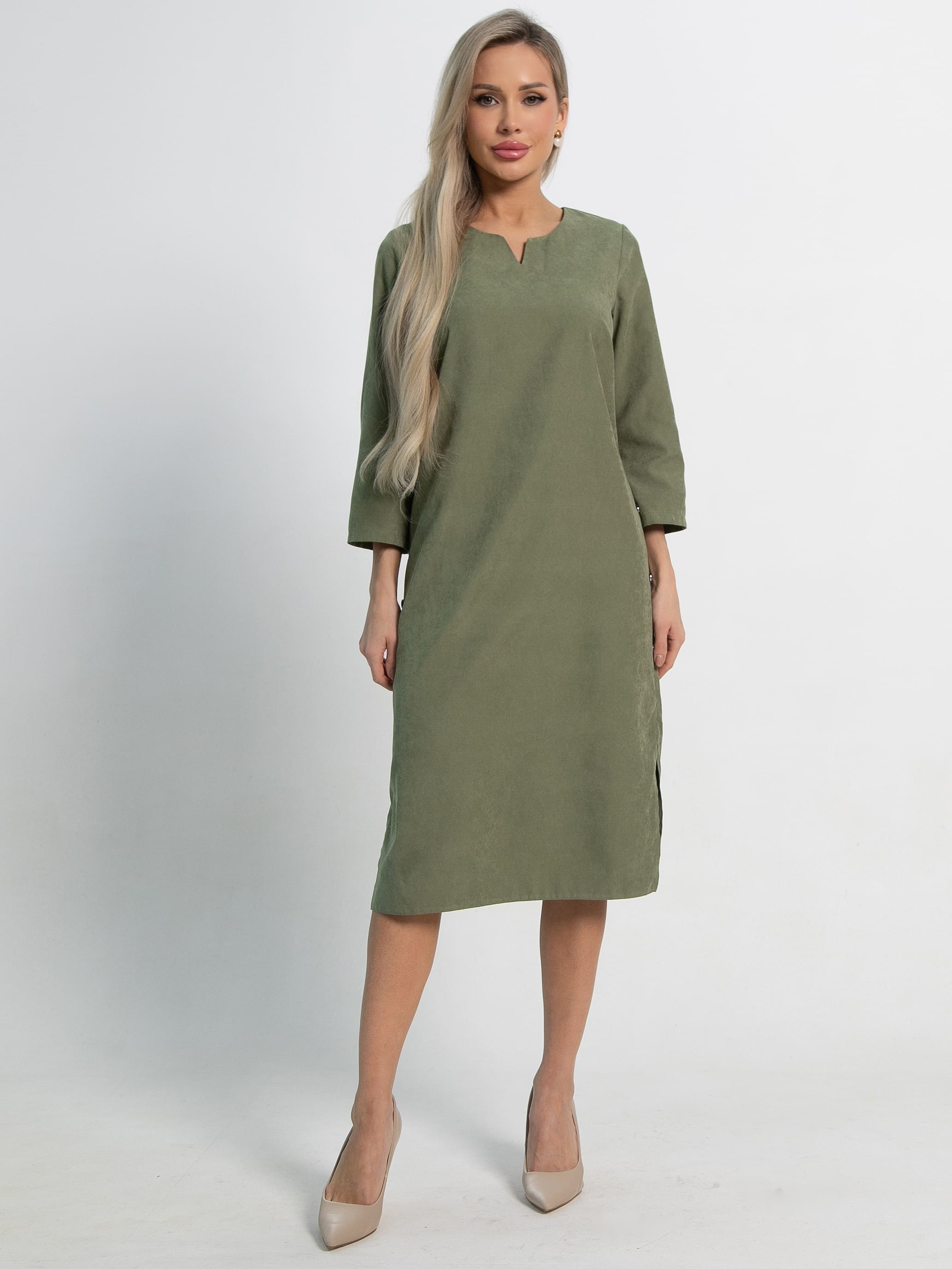 Платье Клодин (олива) П15179-4М