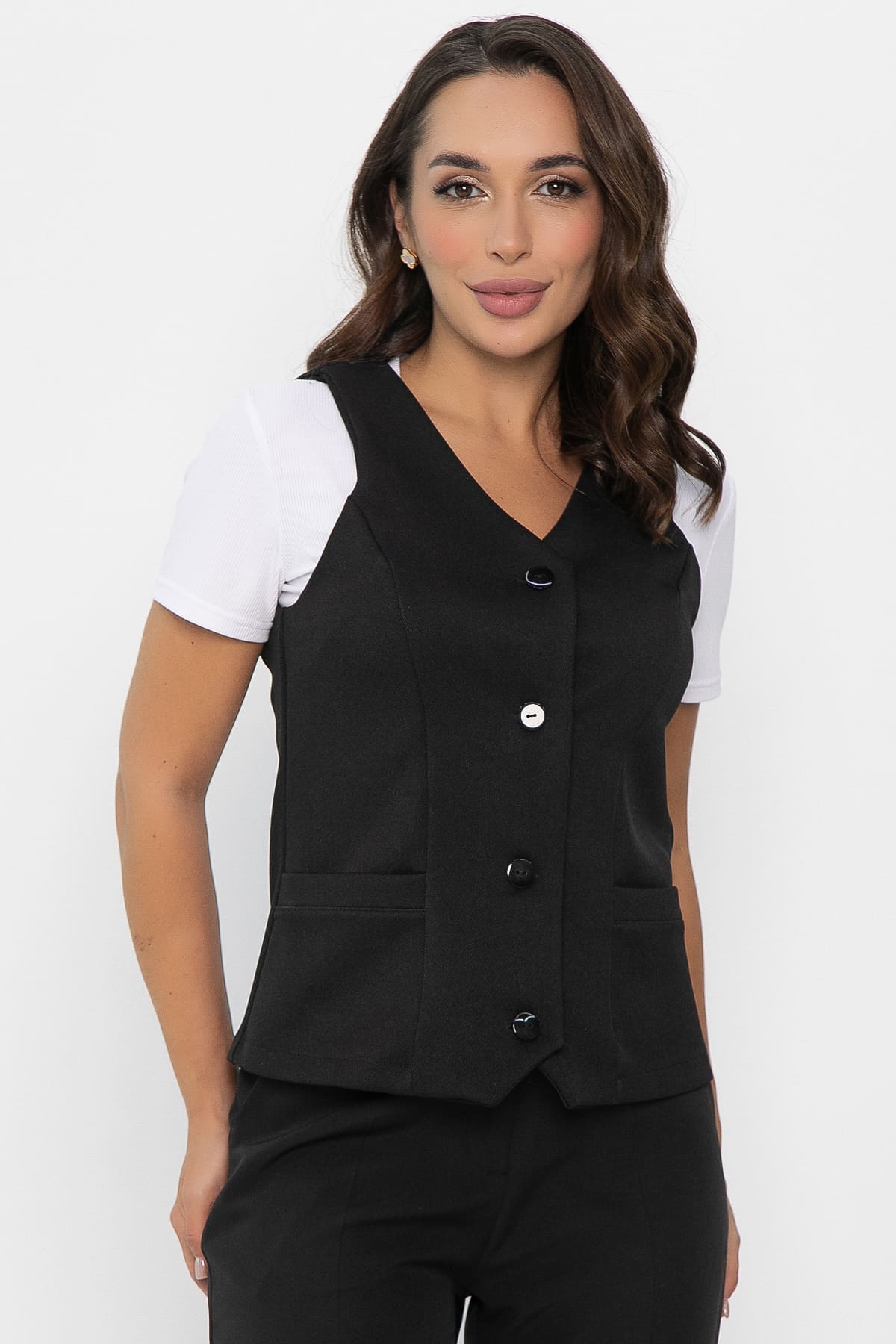 Жилет Мэнсфилд (черный) Б14085-13М