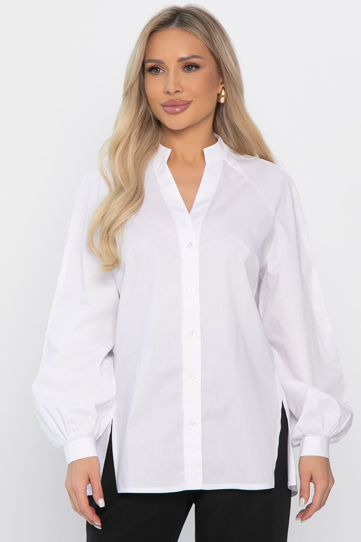 Блуза хлопковая Кристалия (белая) Б14461-16М