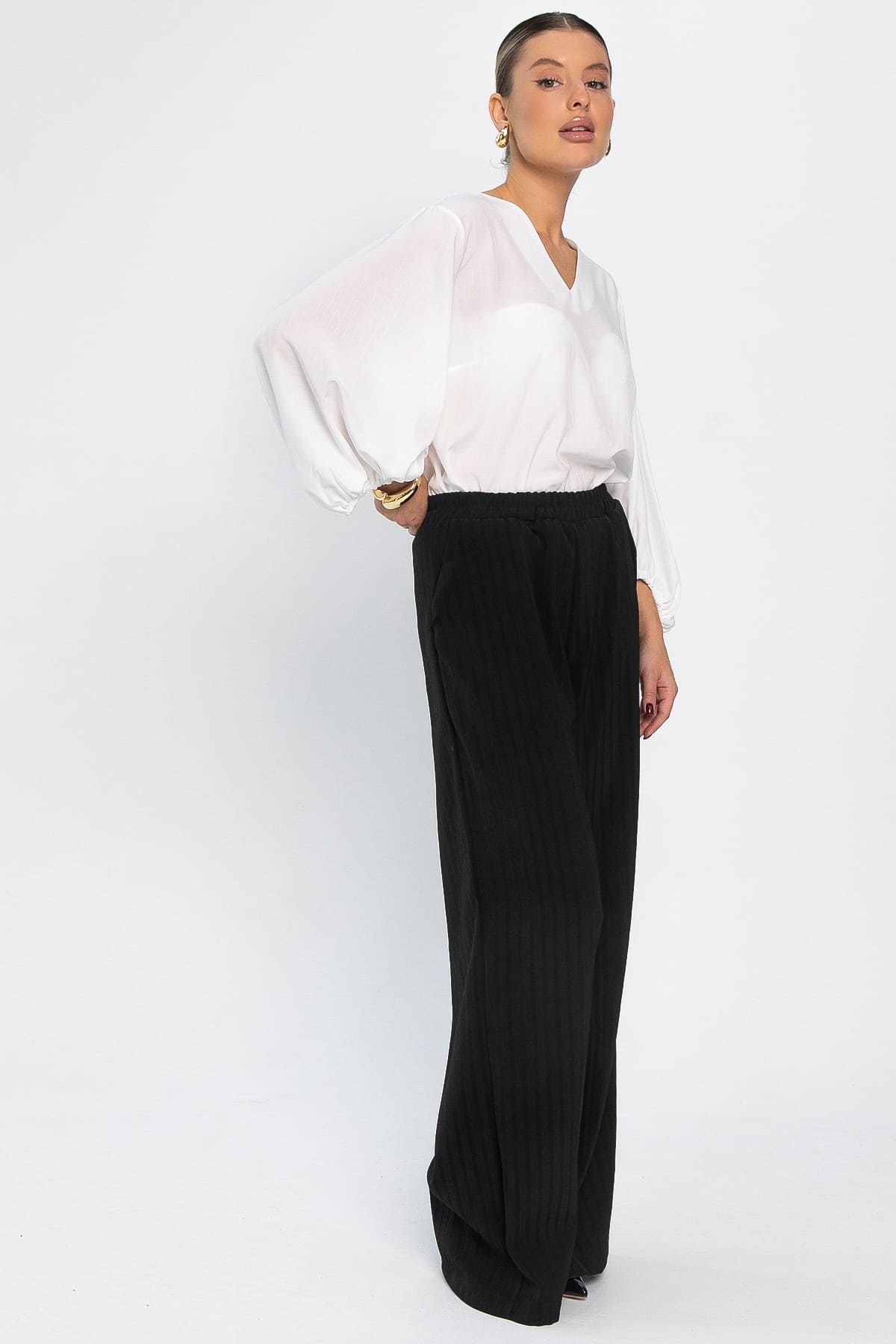 Брюки на резинке Астра (черные) Б14397-30М