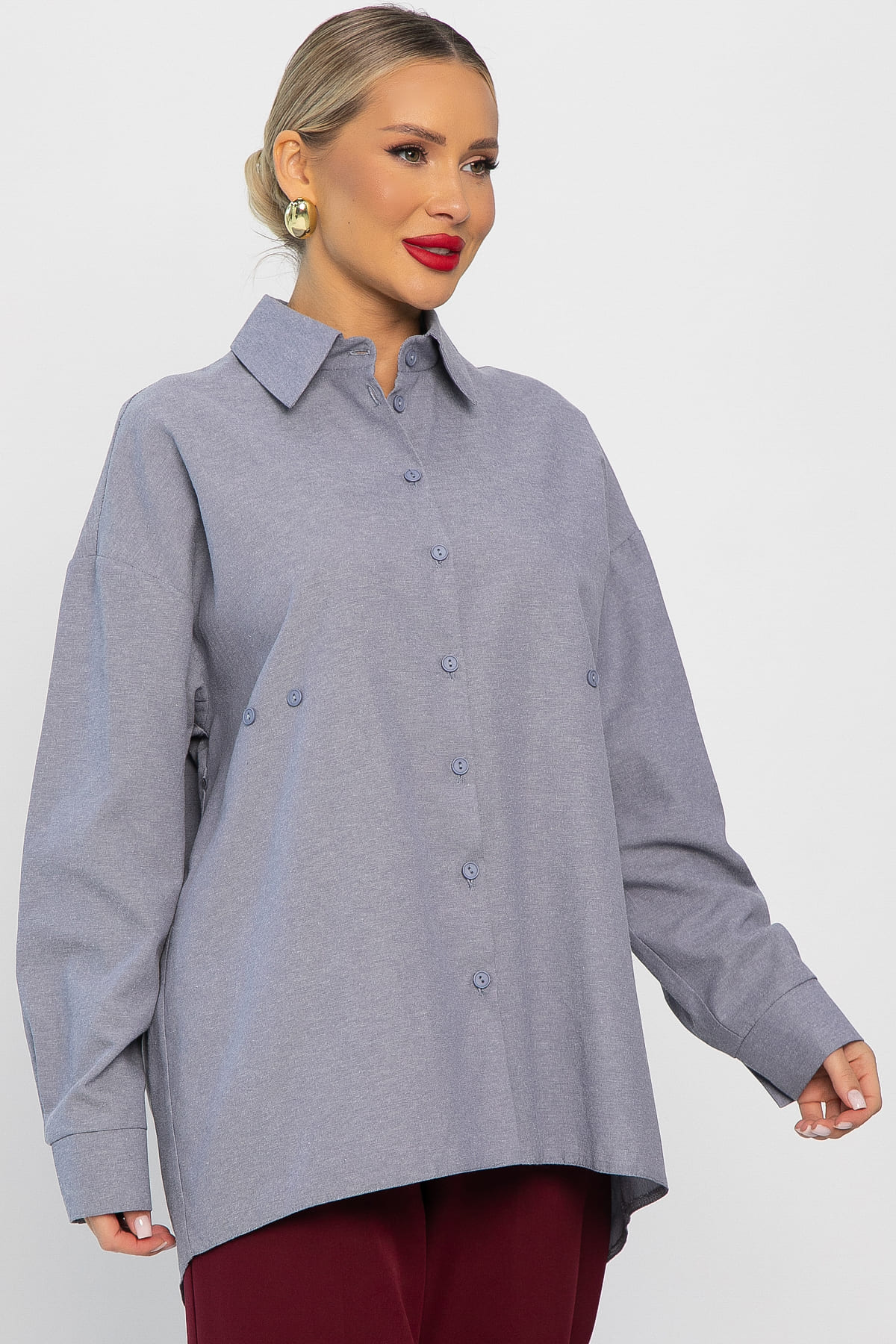 Рубашка Свободное падение (серая) Б14193-5М