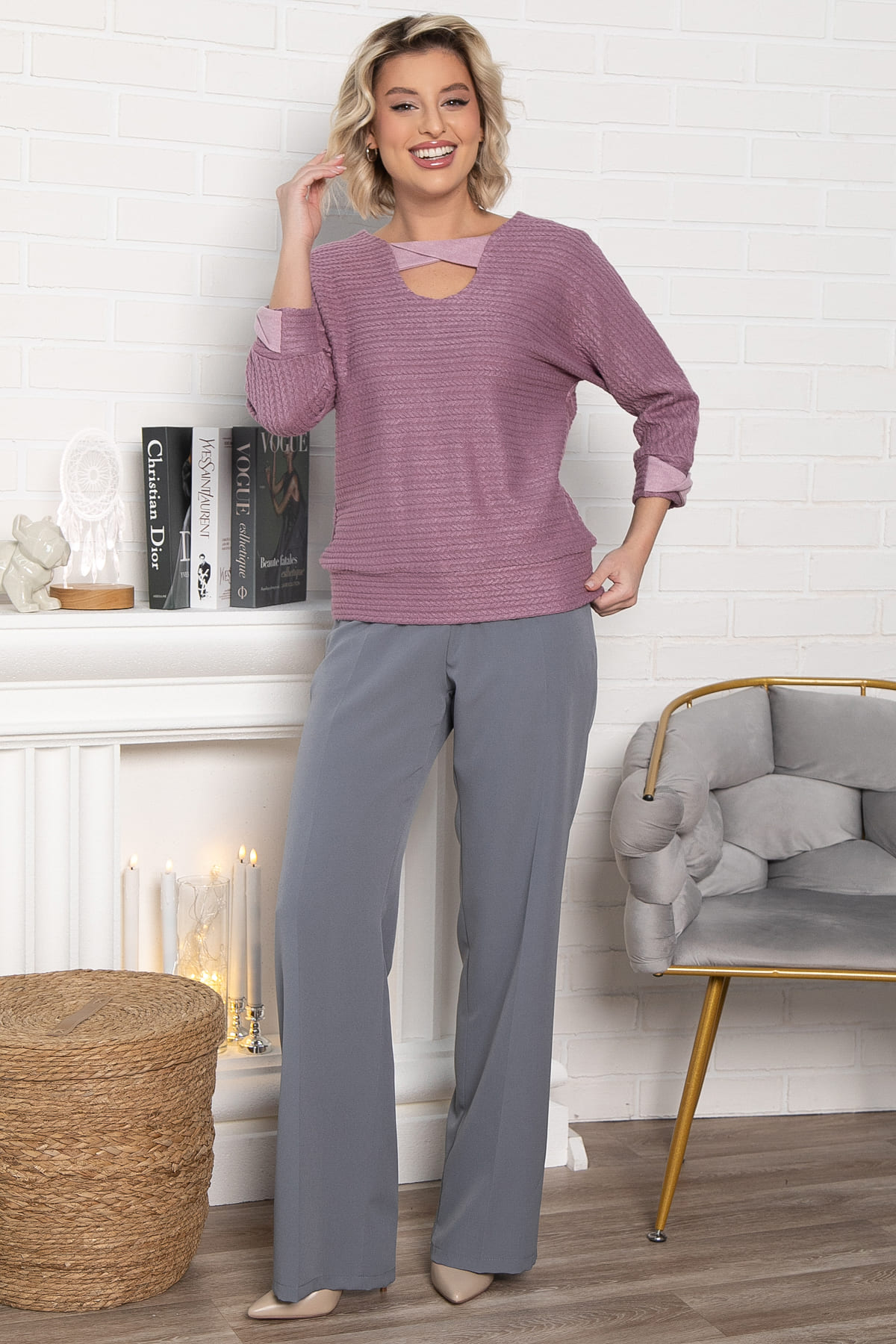 Блуза Ума (розовая) Б14942-50М