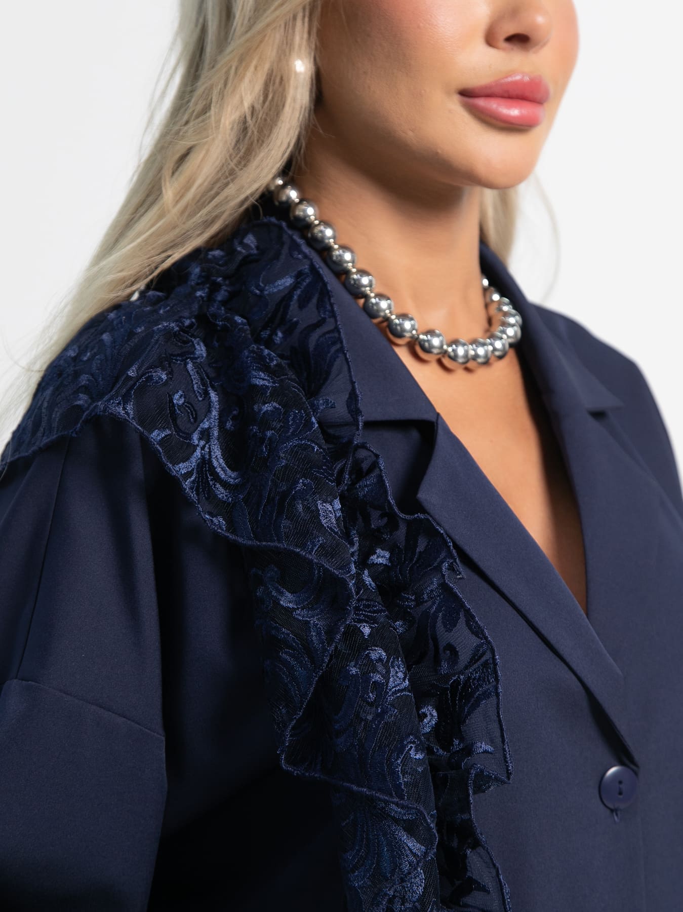 Костюм брючный Стилизация (темно-синий) К15331-4М